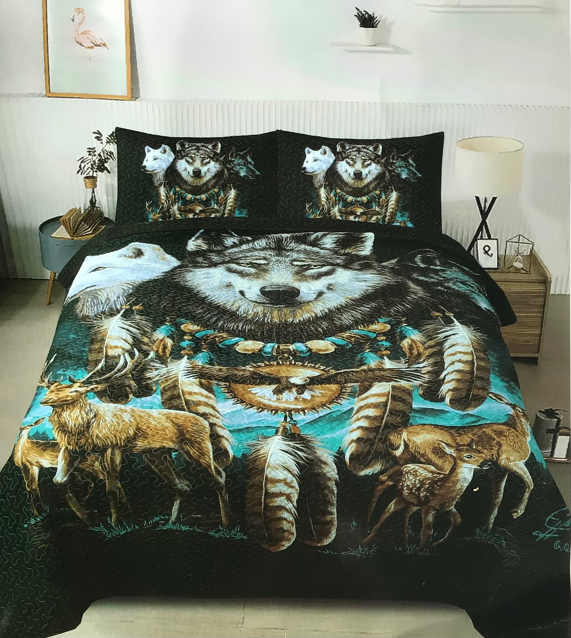 Kingdom of the North 3 Piece Quilt Set
