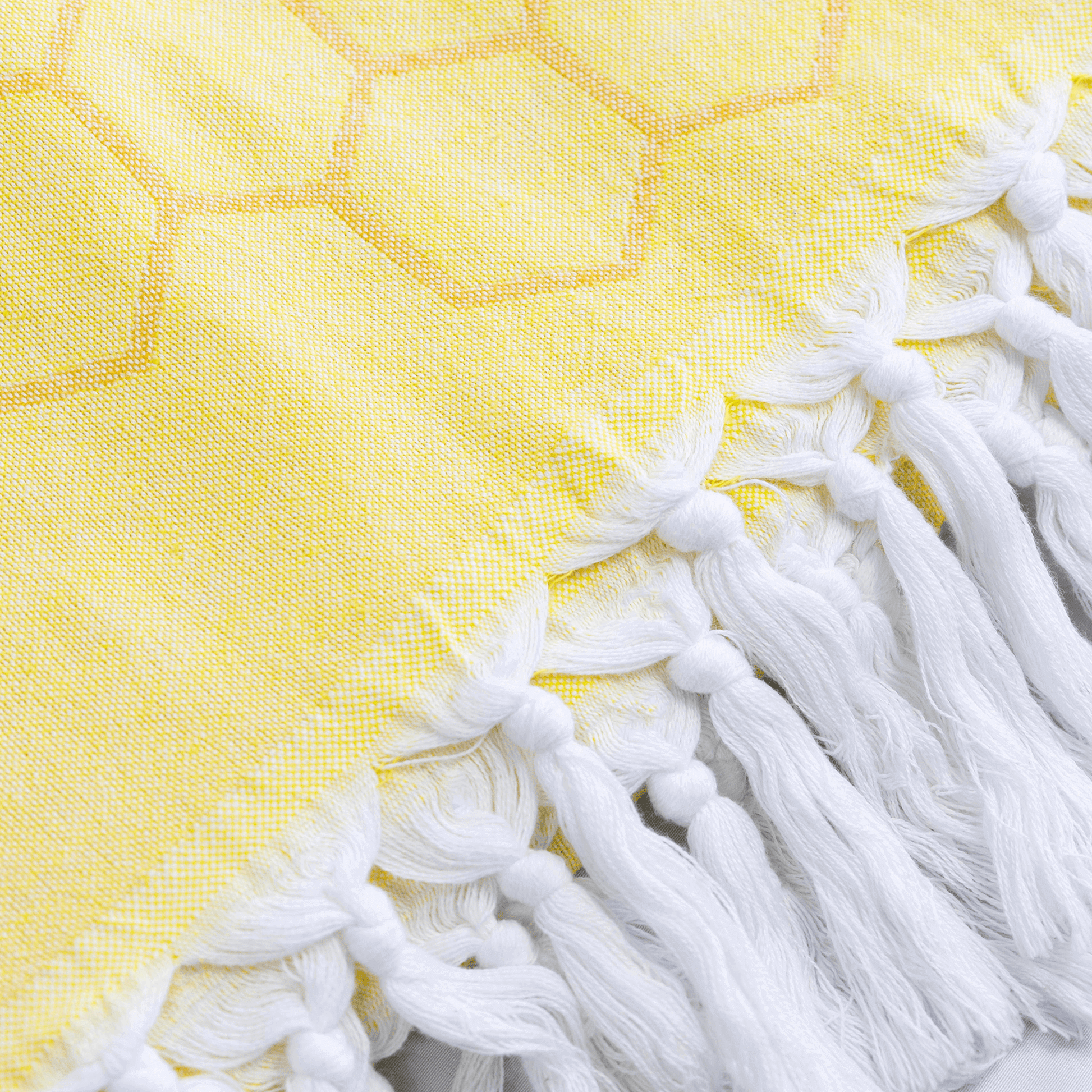 Everyday Luxury Turkish Body Towel in Yellow & Orange Honeycomb