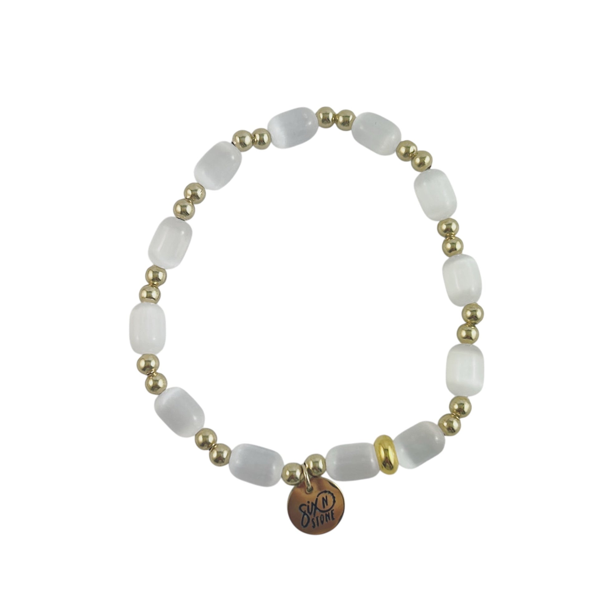 Bracelet d'équilibre en sélénite et hématite