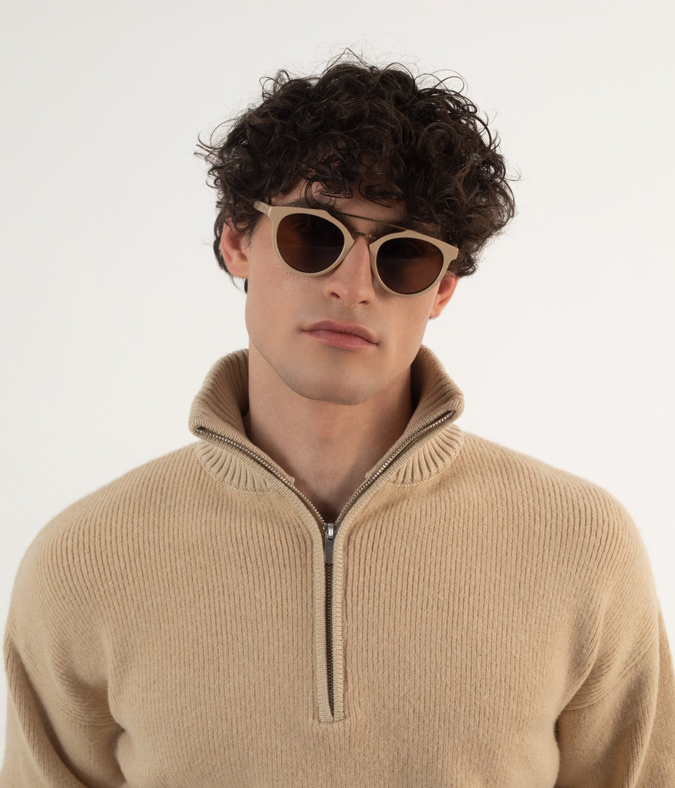 Lunettes de soleil rondes recyclées ALDIE-2