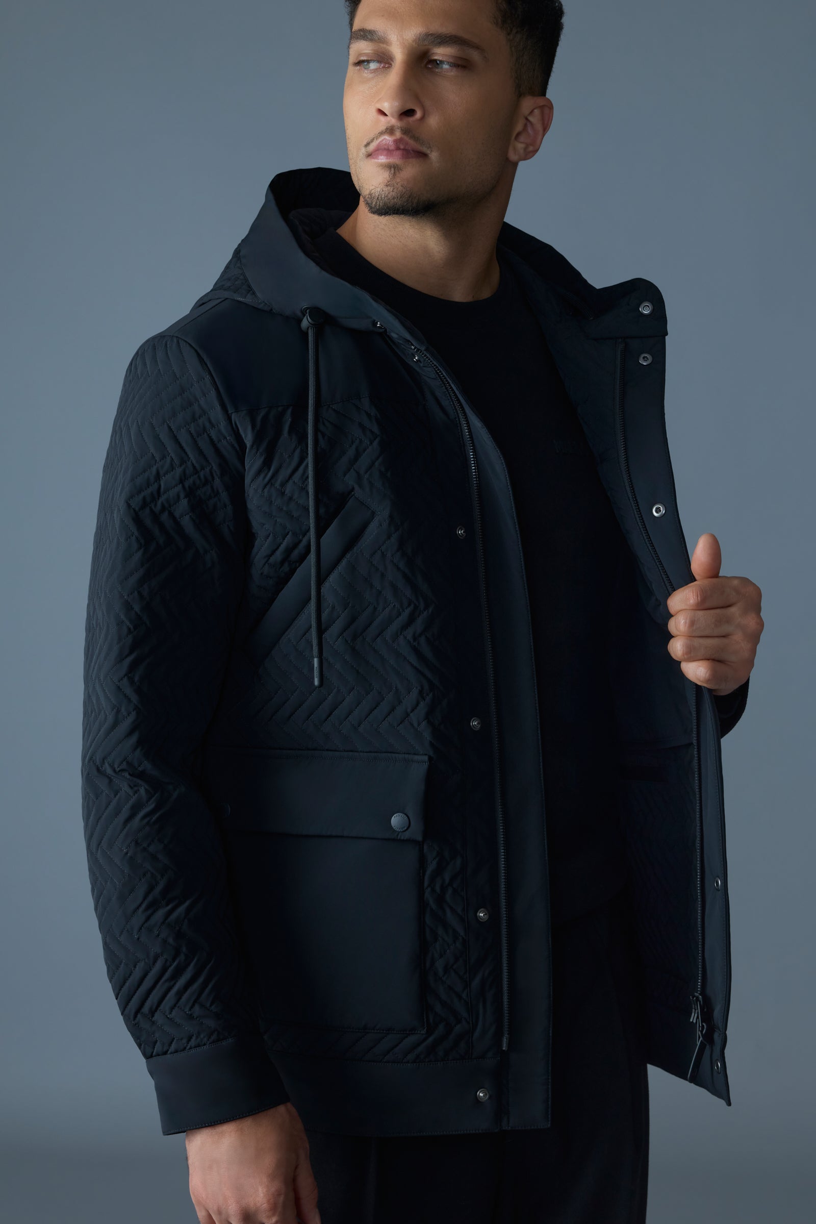 THIAGO Quilted Down Hooded Jacket