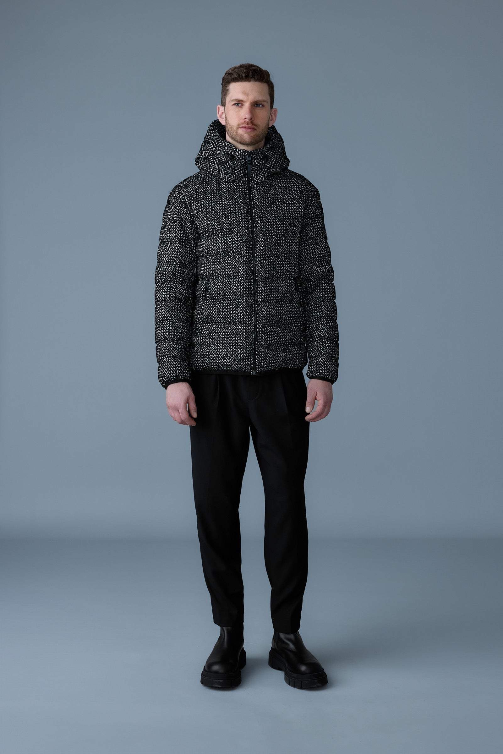 JACK-FLP Flocked light down jacket with hood