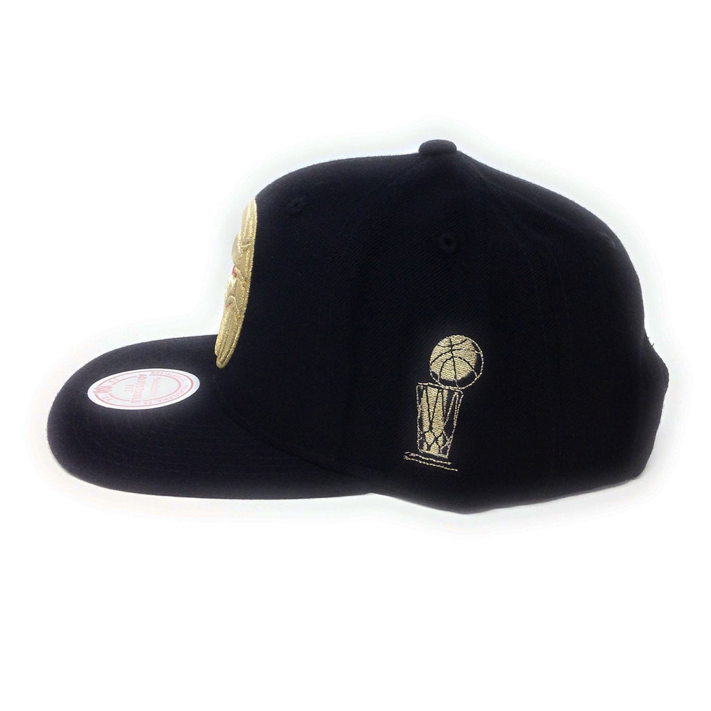 Mitchell and Ness Toronto Raptors Partial Claw Logo Red/Gold/Black Snapback Hat