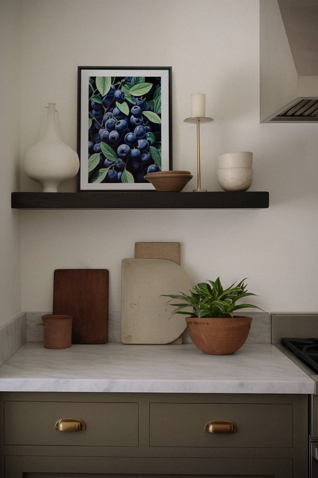Blueberry Bliss, Stretched Canvas Artwork