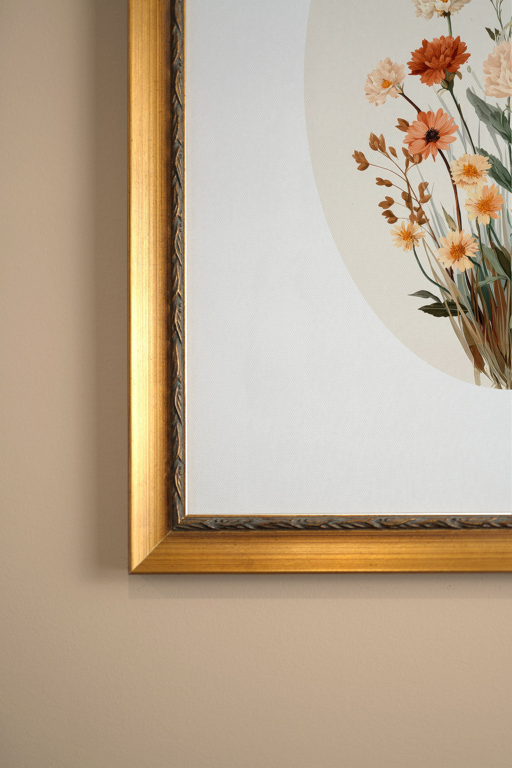 Soft Bloom, Vintage Gold Frame