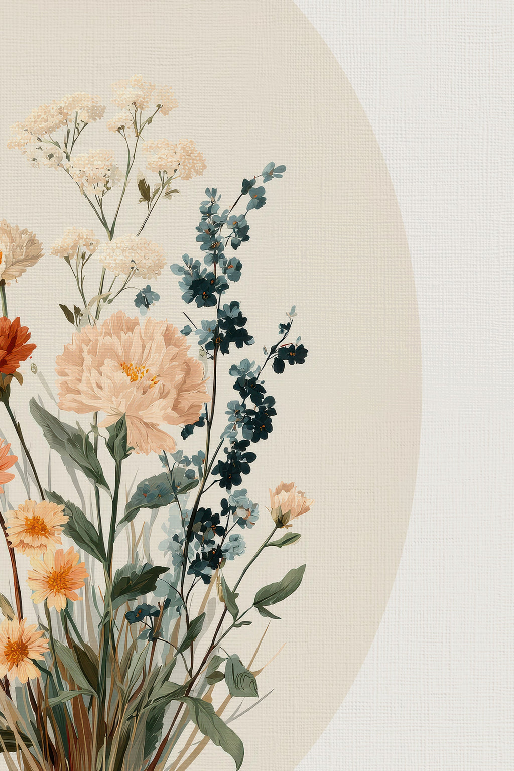 Soft Bloom, Vintage Gold Frame