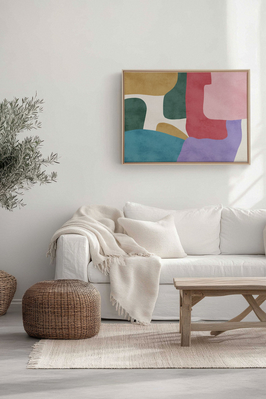 SOFT MOSAIC, Stretched Canvas Artwork