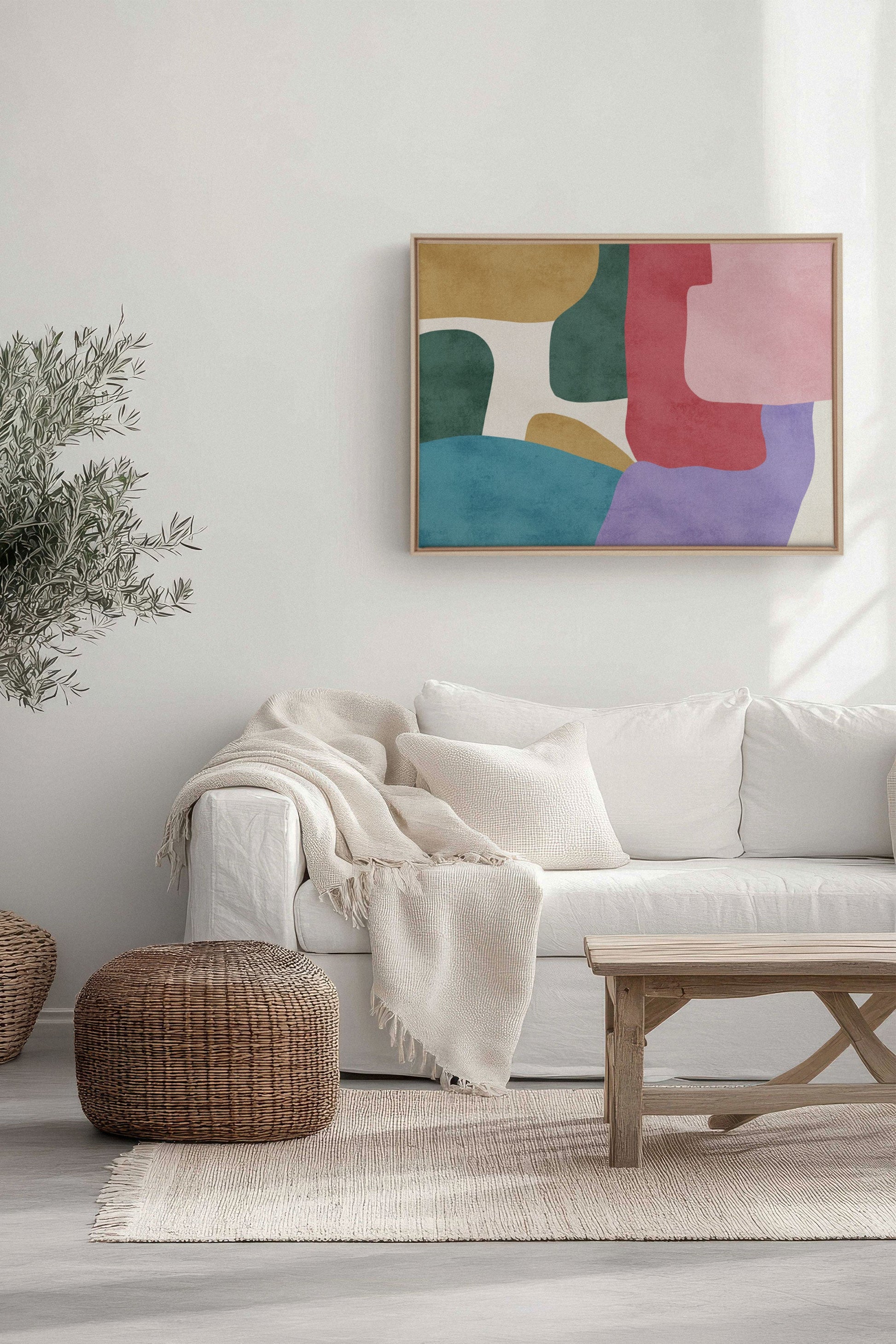 SOFT MOSAIC, Stretched Canvas Artwork