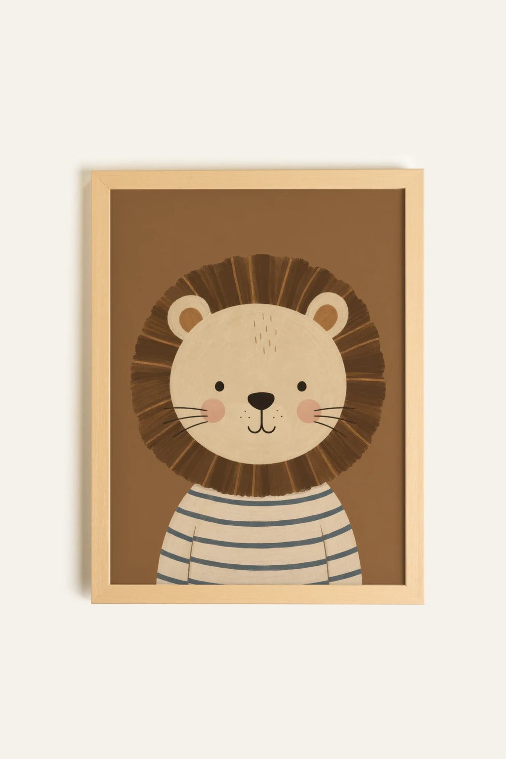 LEO THE LION, Artwork on Stretched Canvas, Natural Light Framed (collective)