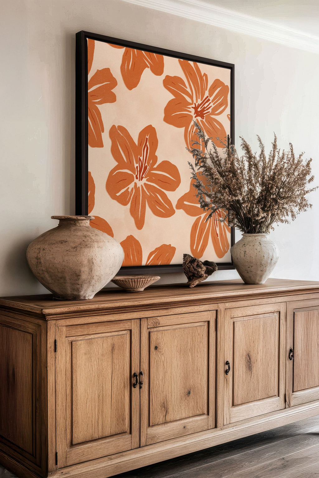 FLORAL RAY, Stretched Canvas Artwork