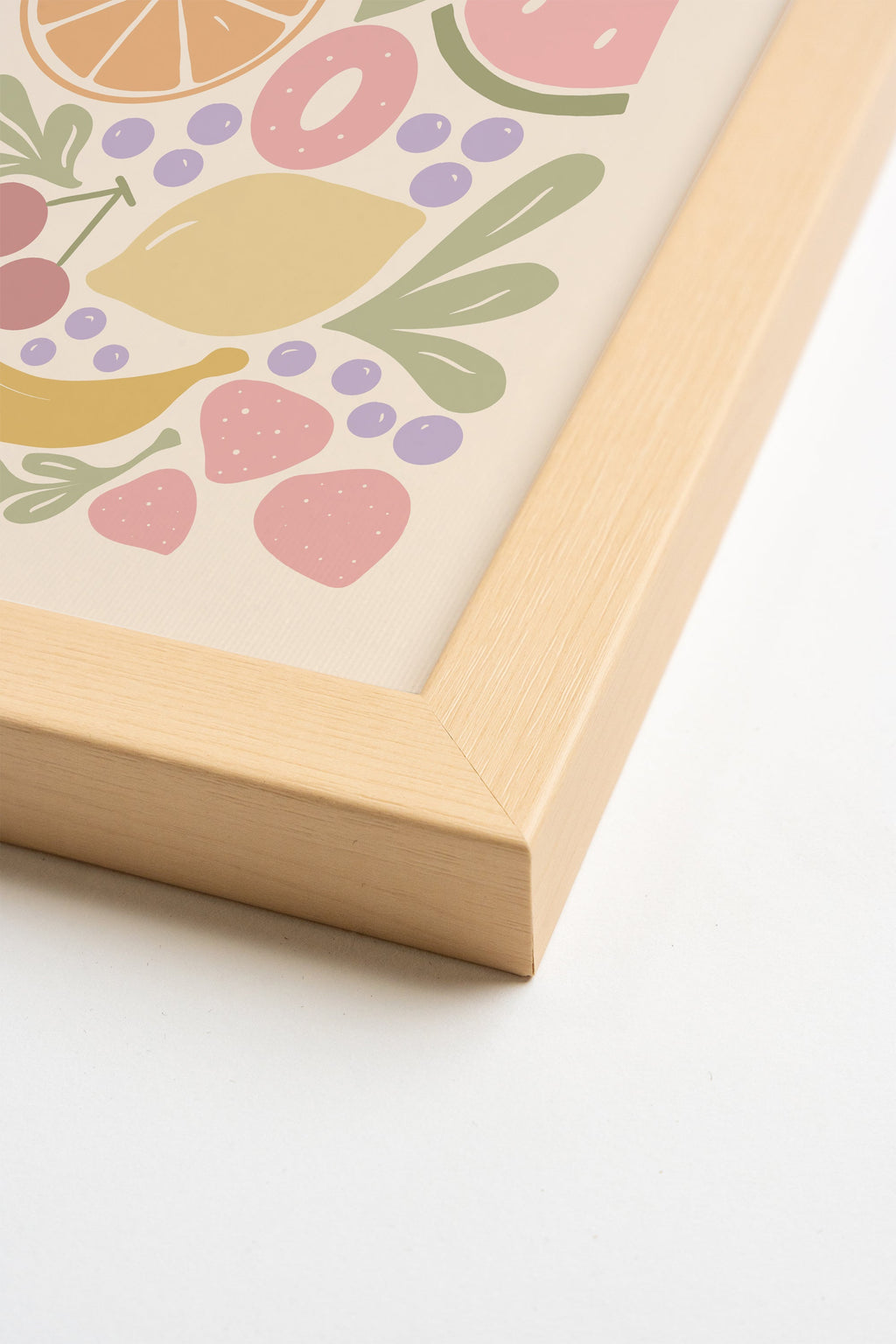 Pastel Fruits, Framed Stiff Canvas