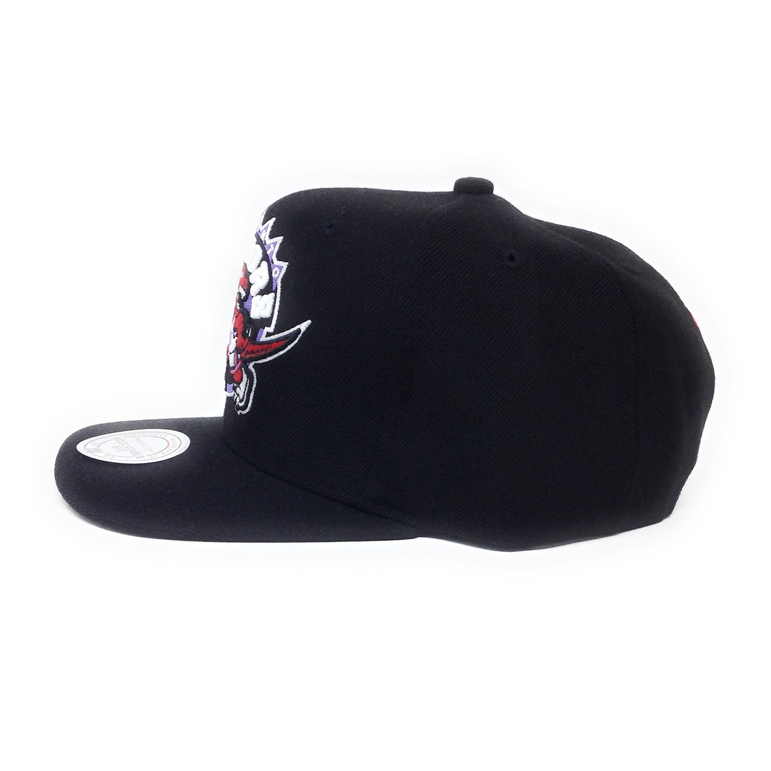 Mitchell and Ness Toronto Raptors Retro Logo Red/Purple/Black Snapback Hat
