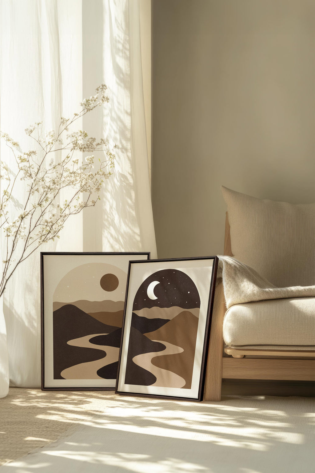 DESERT DREAMS DUO (2 Stretched Canvas Artworks)