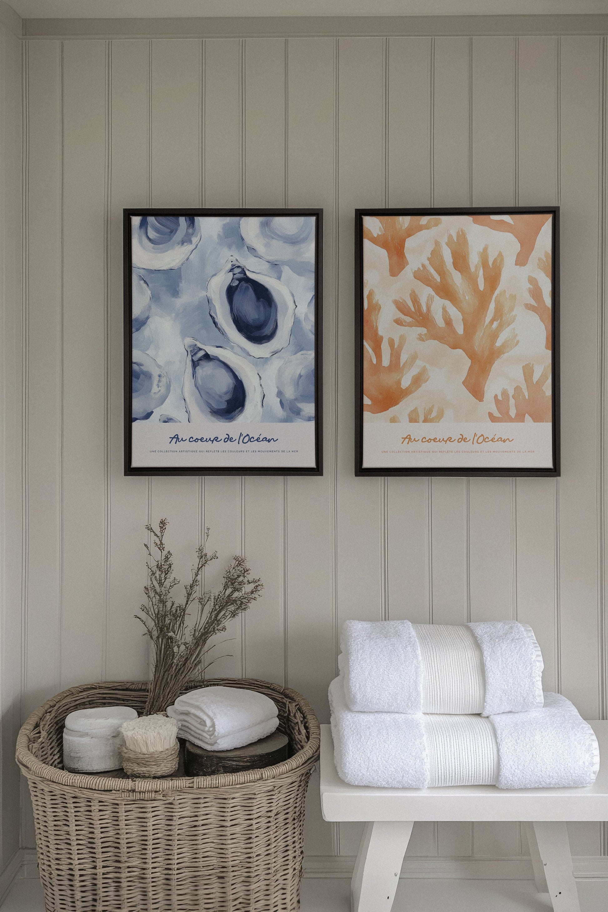 DUO AT THE HEART OF THE OCEAN (2 Stretched Canvas Works)
