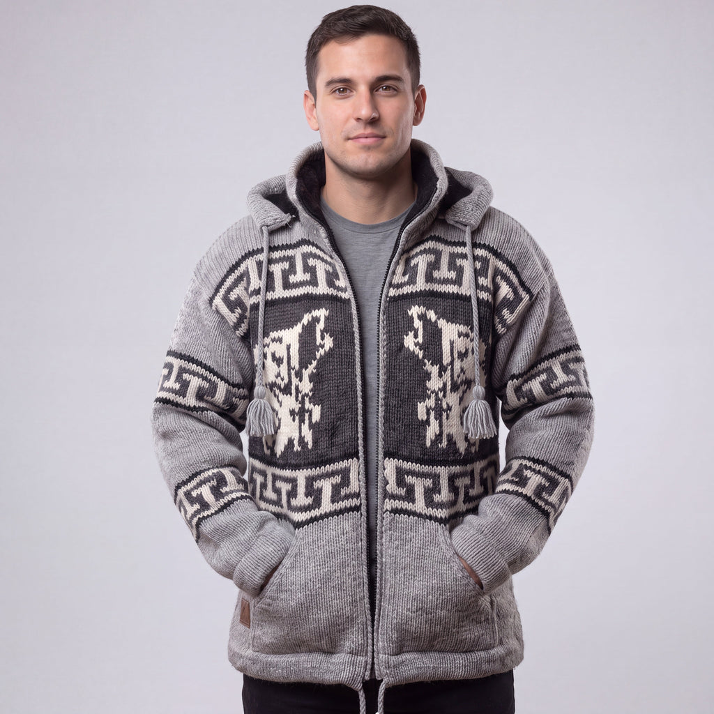 OLDTRIBES™ Lunar Wolf Wool Jacket