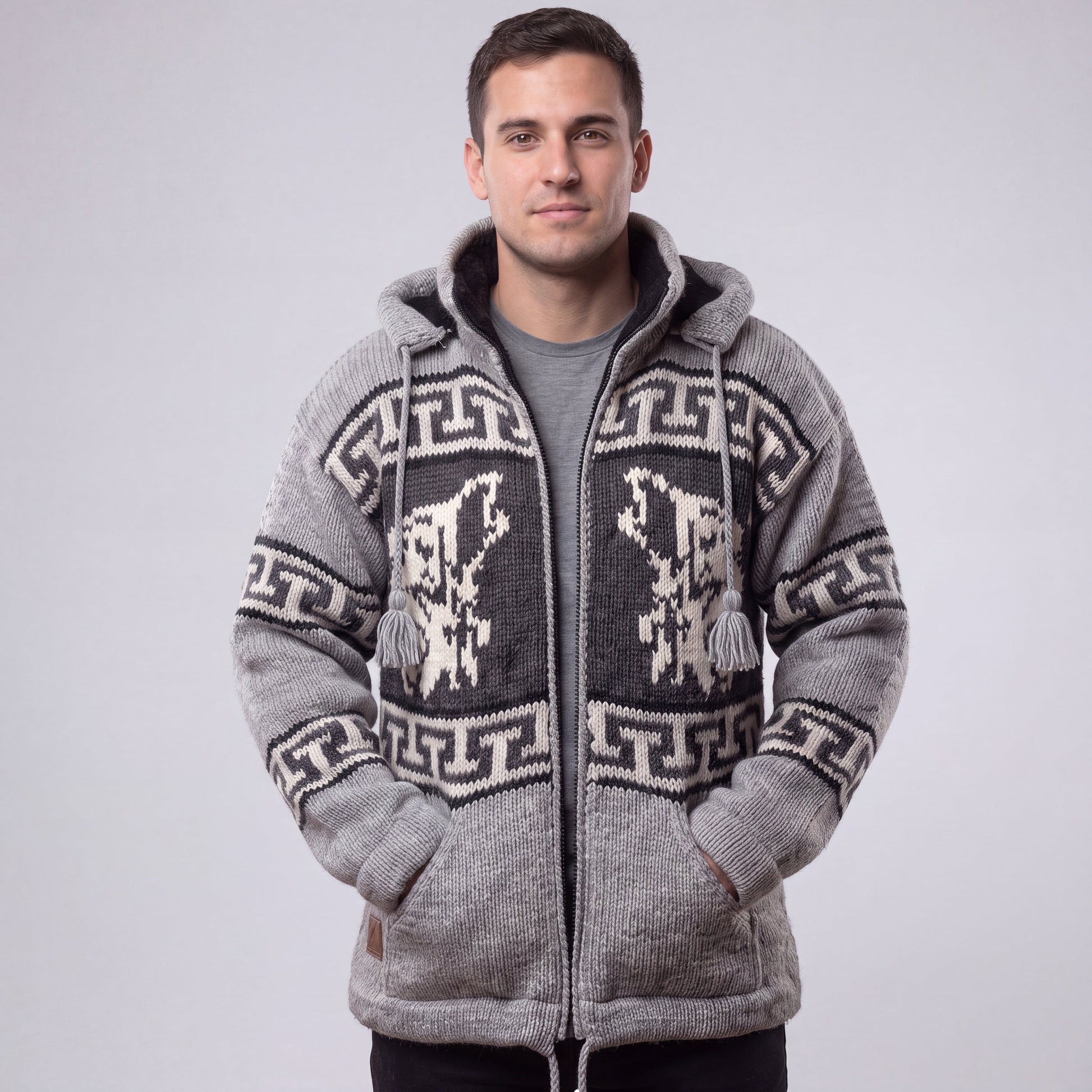 OLDTRIBES™ Lunar Wolf Wool Jacket