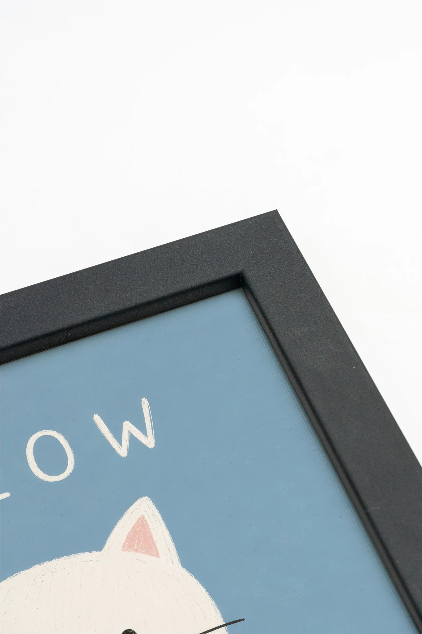 MEOW, Framed Canvas Artwork in Black (Collective)