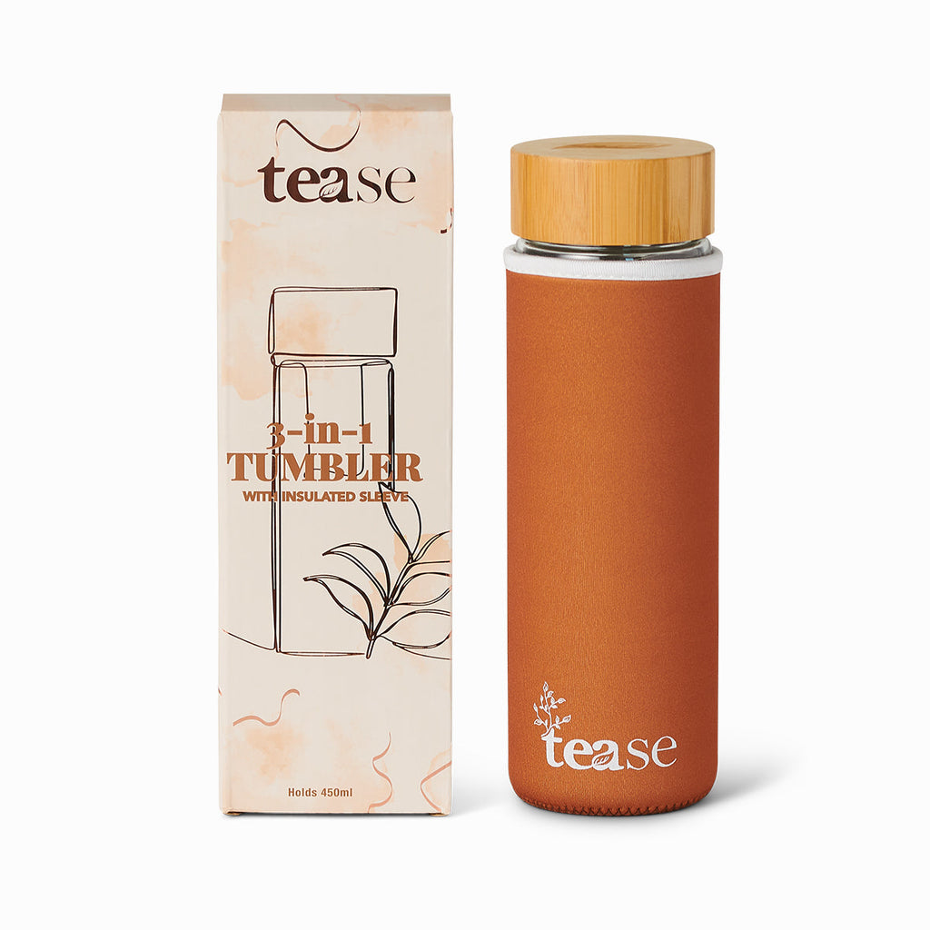 Gobelet à thé 3 en 1 durable en verre et bambou 