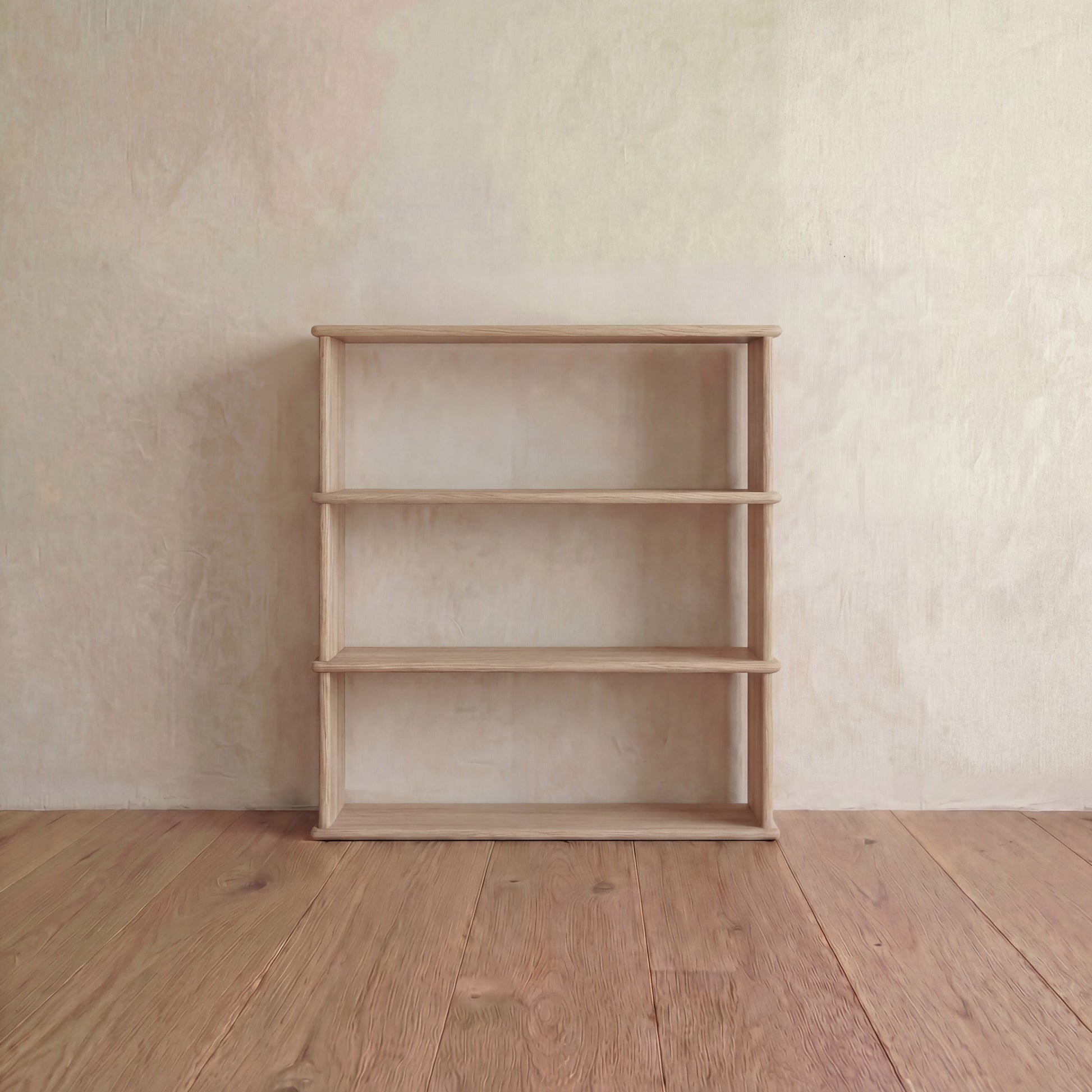 Bibliothèque à 3 étagères en chêne blanc