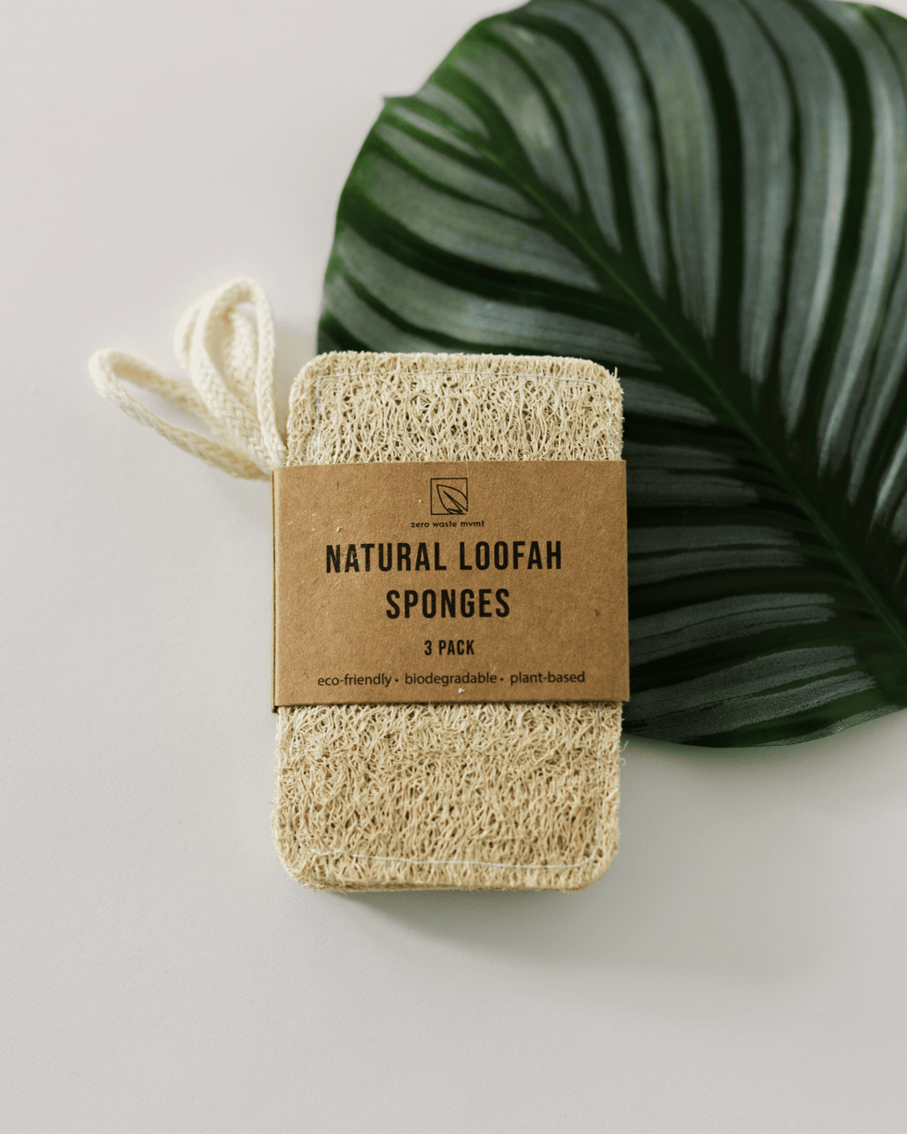 Lot de 3 éponges luffa naturelles