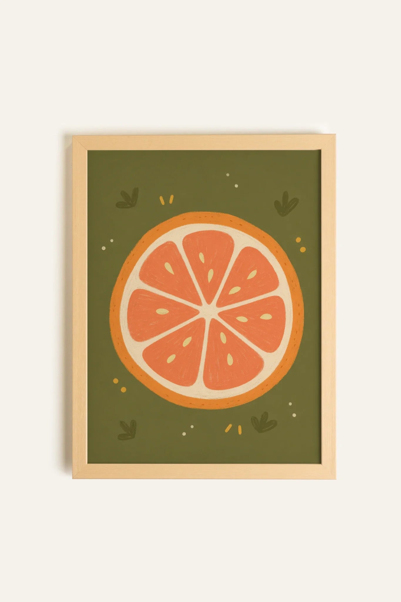 SUN SLICE, Artwork on Stretched Canvas, Natural Light Framed (collective)