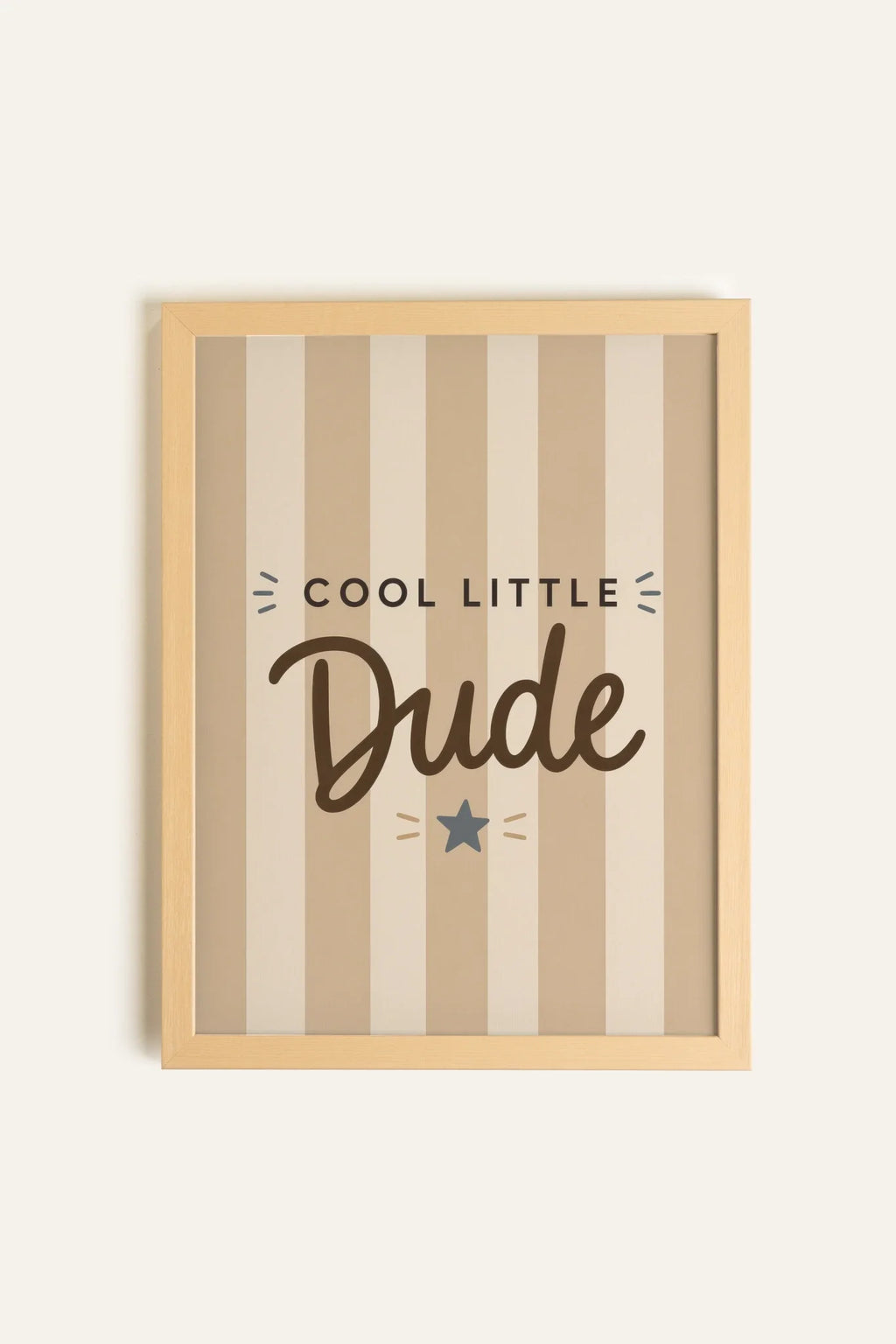 LITTLE DUDE, Artwork on Stretched Canvas, Natural Light Framed (collective)