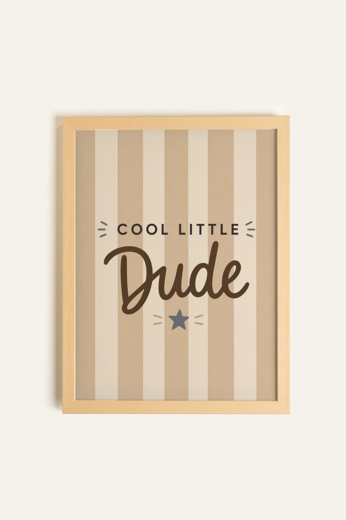 LITTLE DUDE, Artwork on Stretched Canvas, Natural Light Framed (collective)