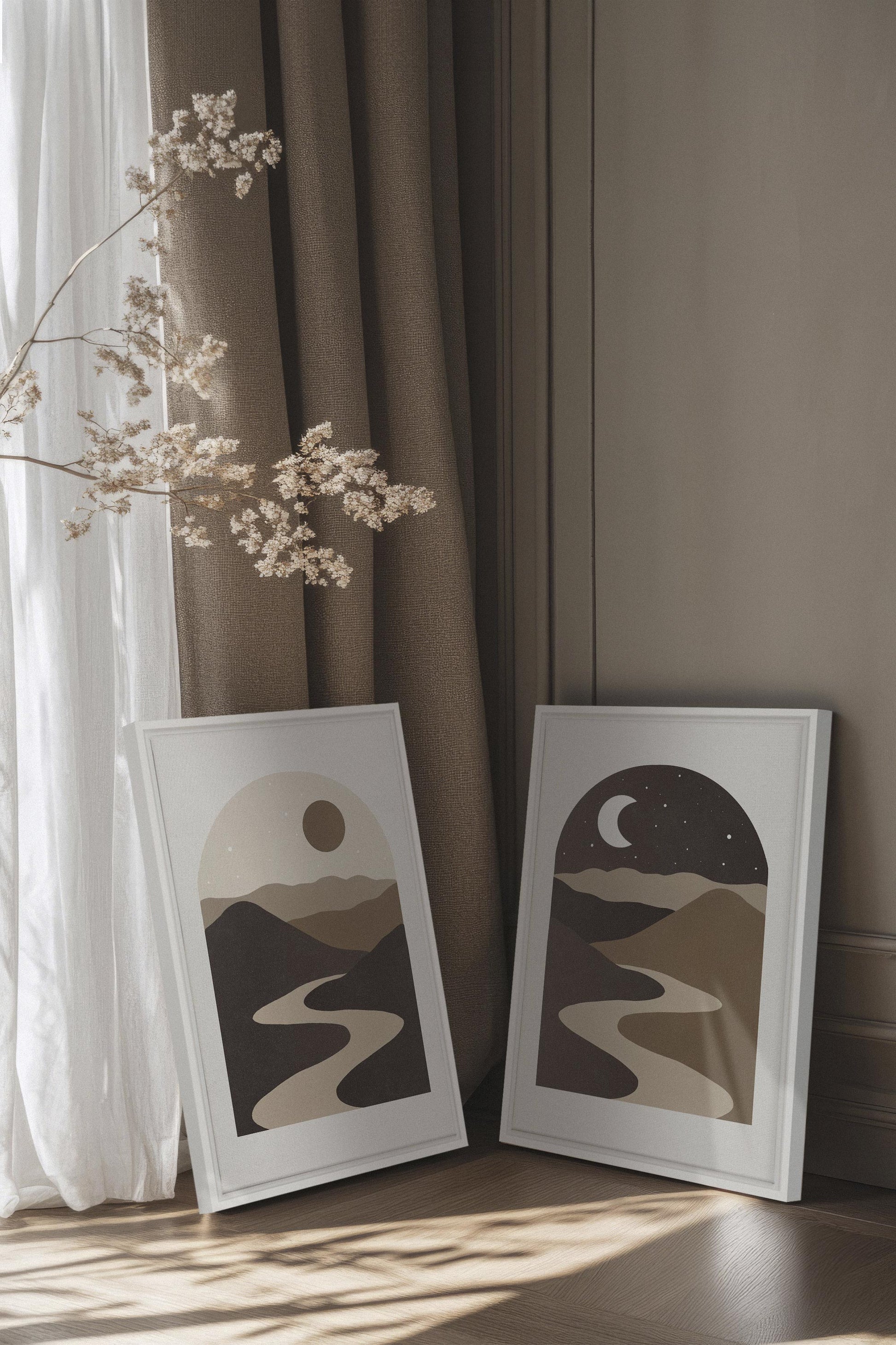 DESERT DREAMS DUO (2 Stretched Canvas Artworks)