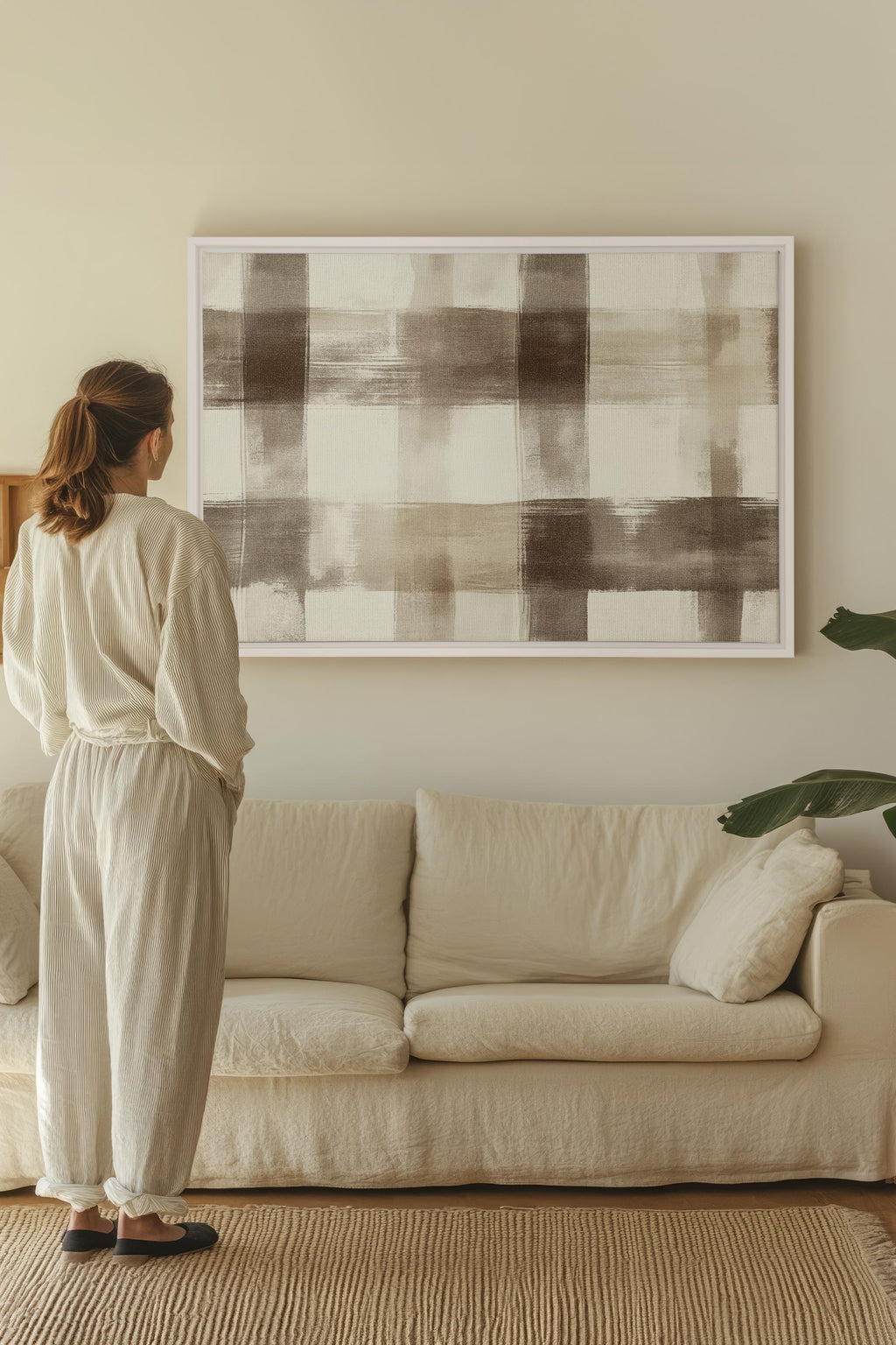 CHIC PLAID, Stretched Canvas Artwork