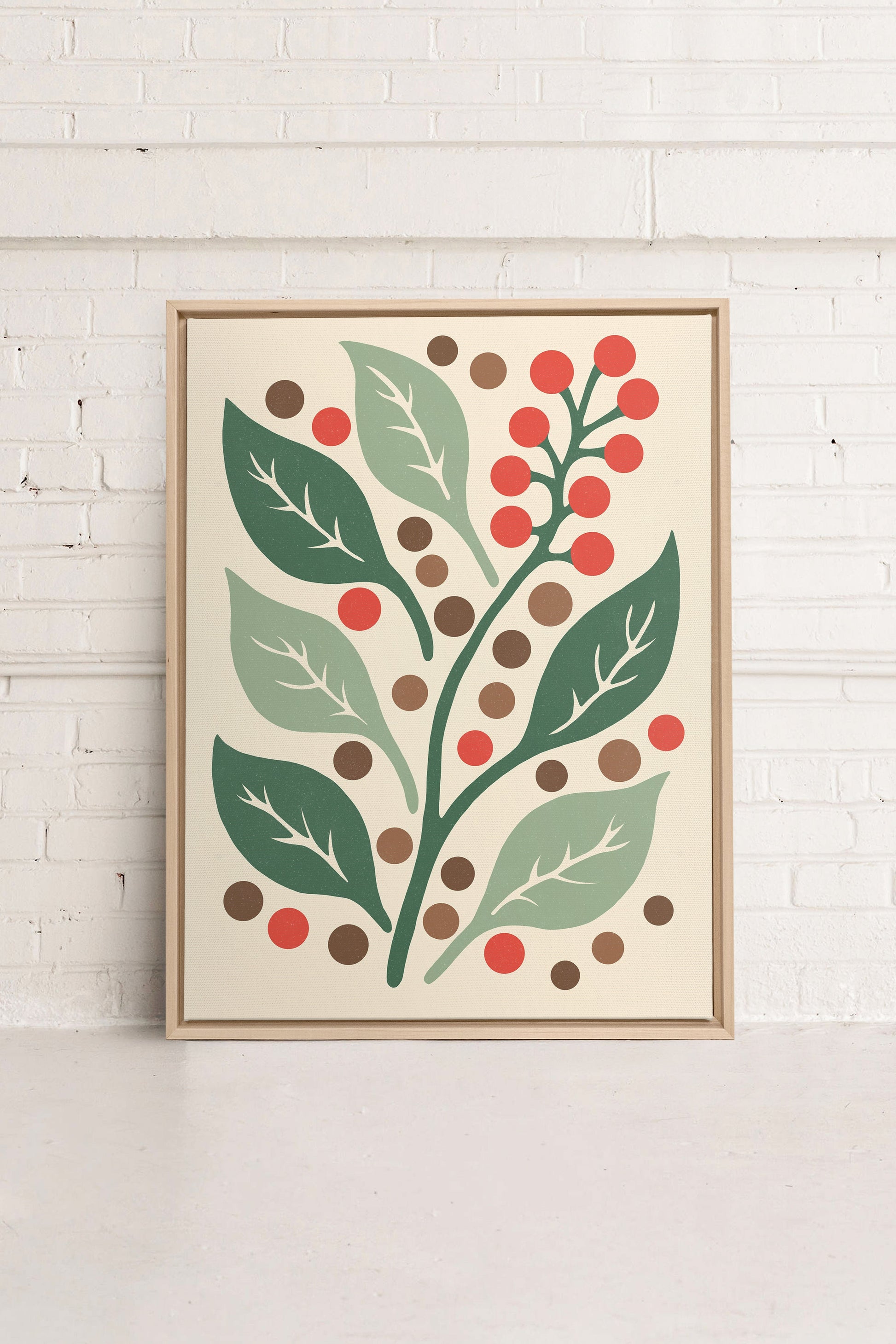 SCARLET STEMS, Stretched Canvas Artwork