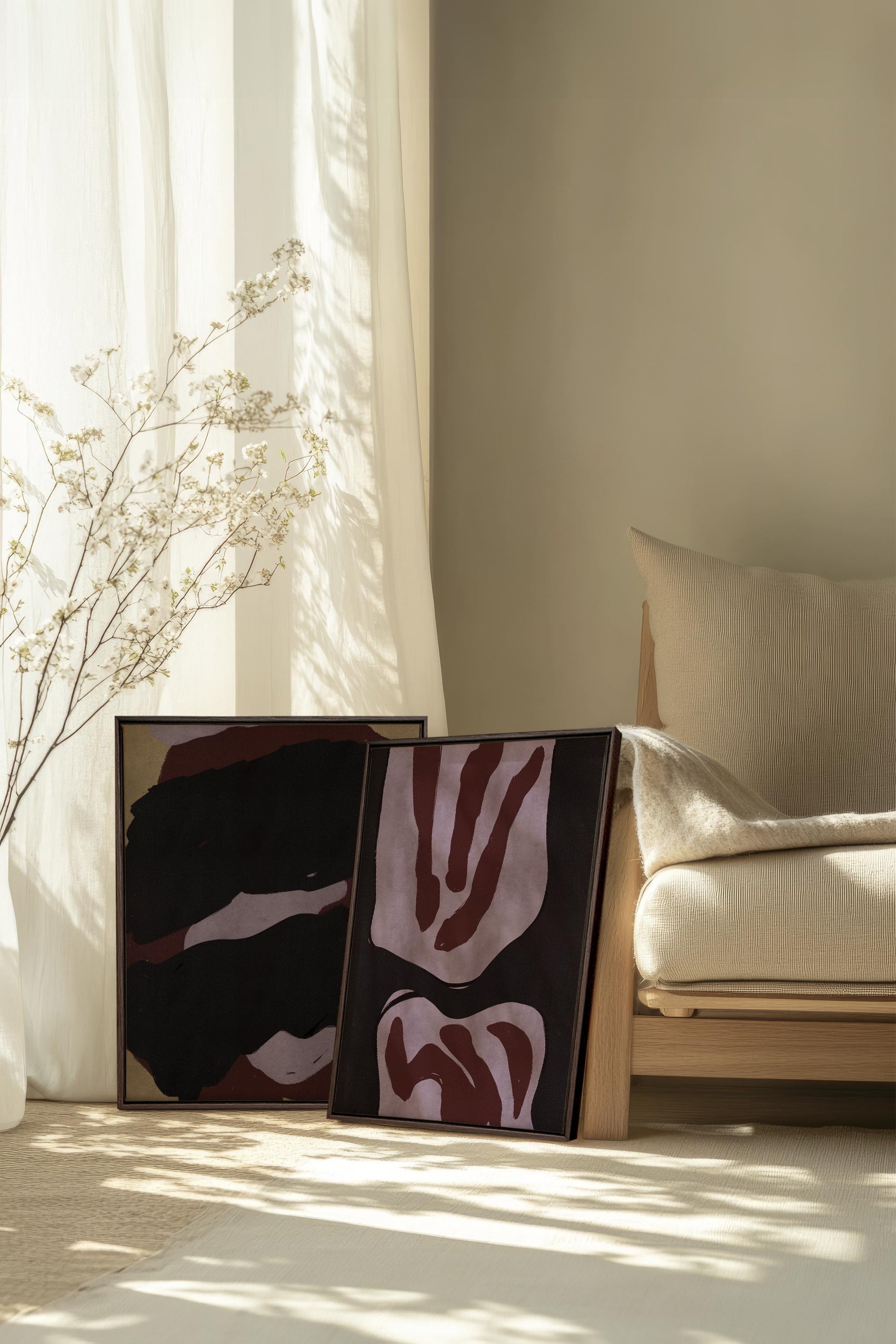 DUO INK & DUST (2 Stretched Canvas Artworks)