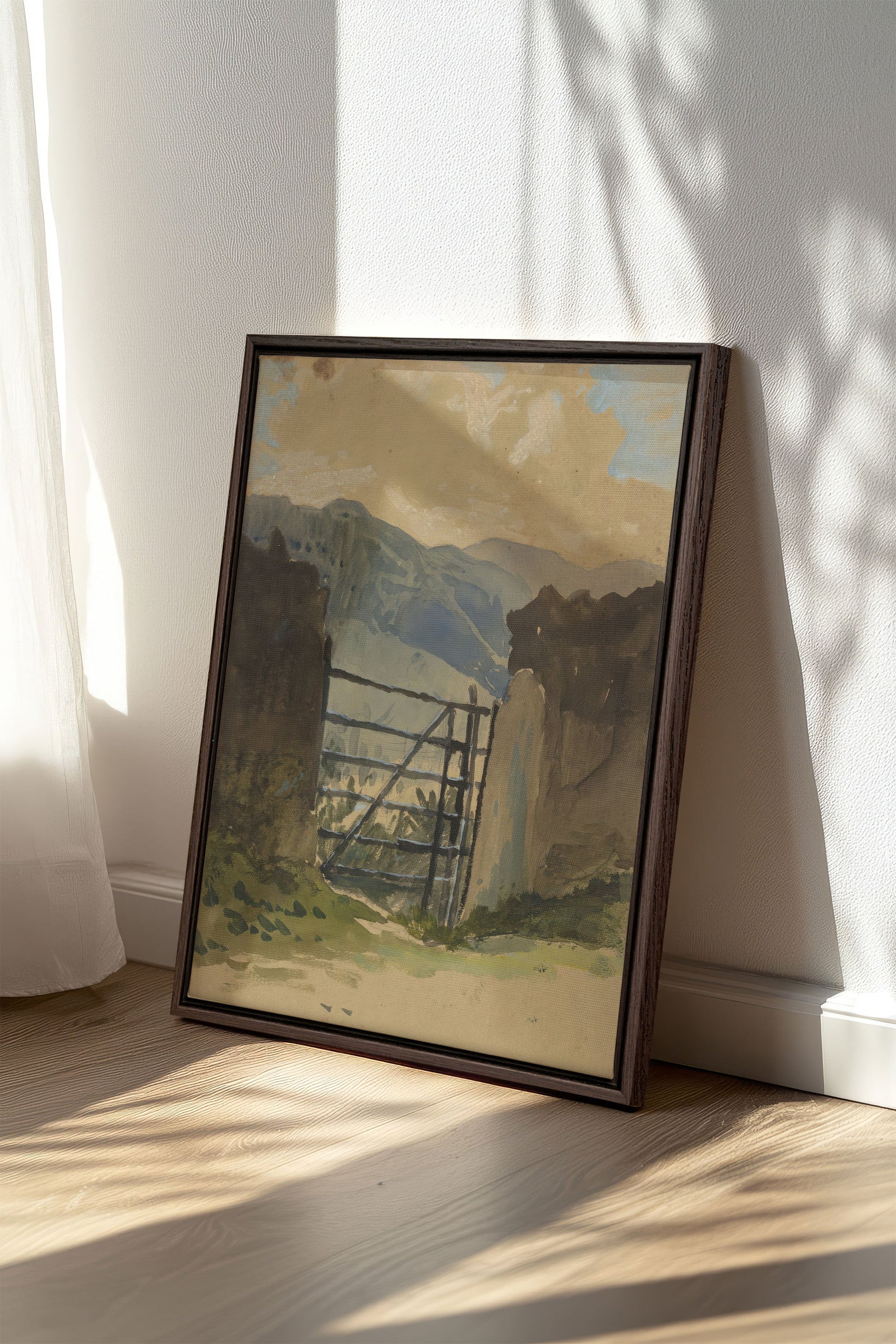 GATE TO THE HILLS, Stretched Canvas Artwork