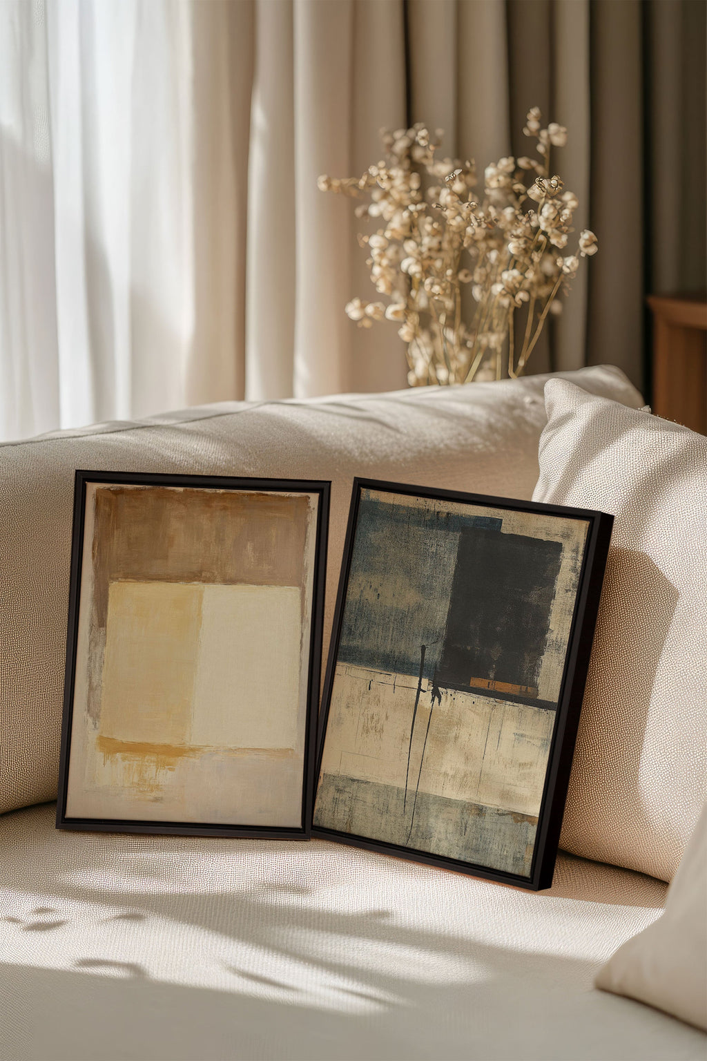 DUO HARMONY ANCIENT (2 Works on Stretched Canvas)