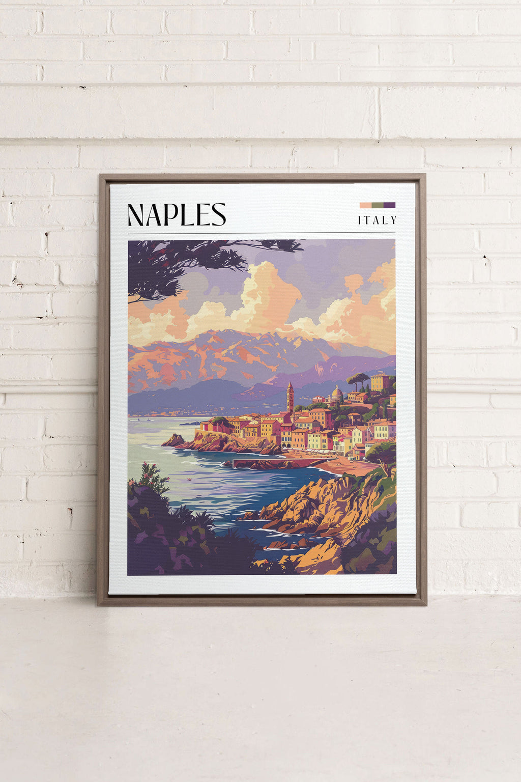 Naples, Stretched Canvas Artwork