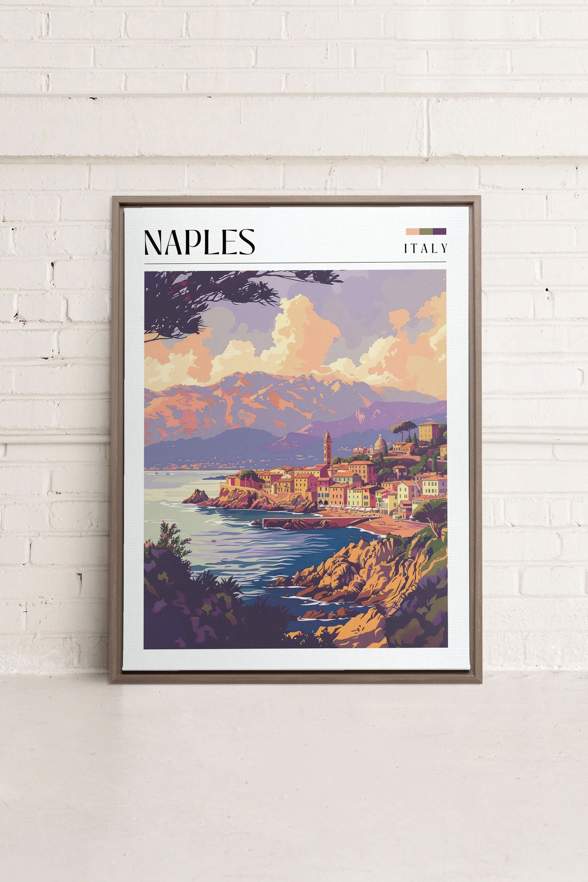 Naples, Stretched Canvas Artwork