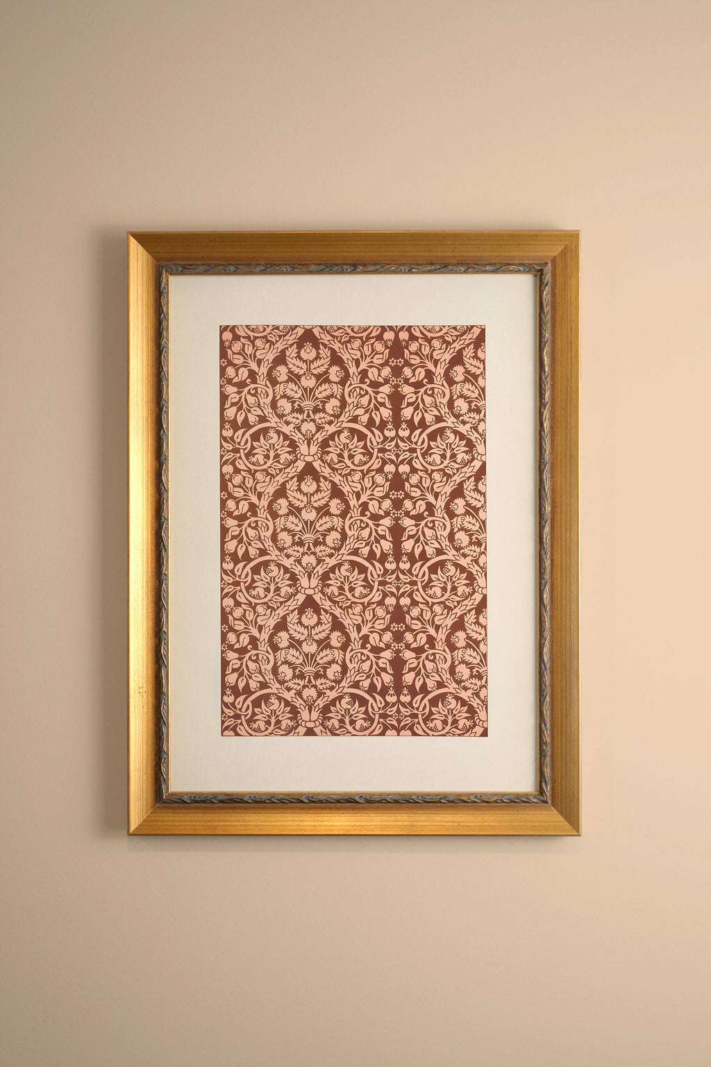 Vintage Gold Frame with Ancient Pattern