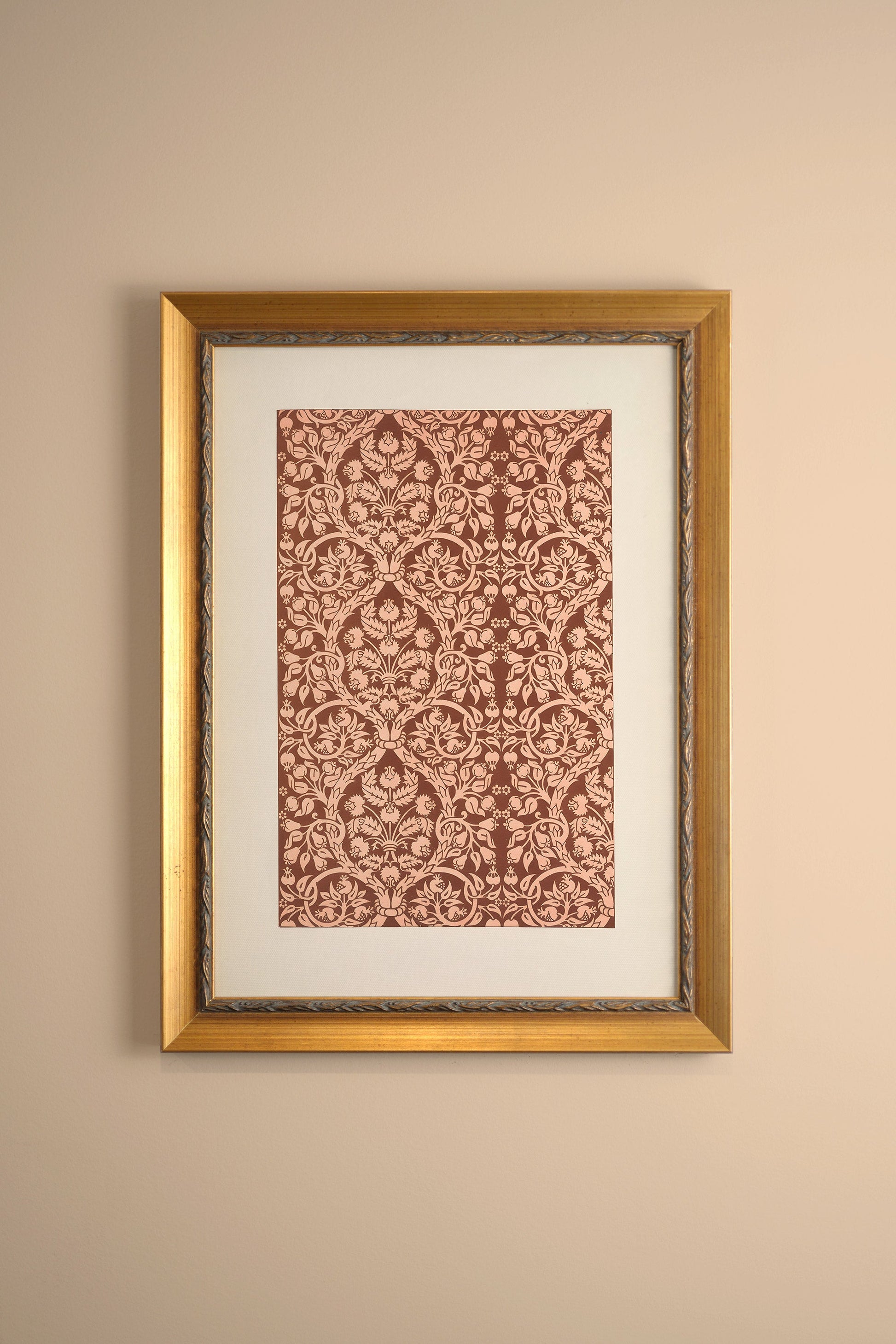 Vintage Gold Frame with Ancient Pattern