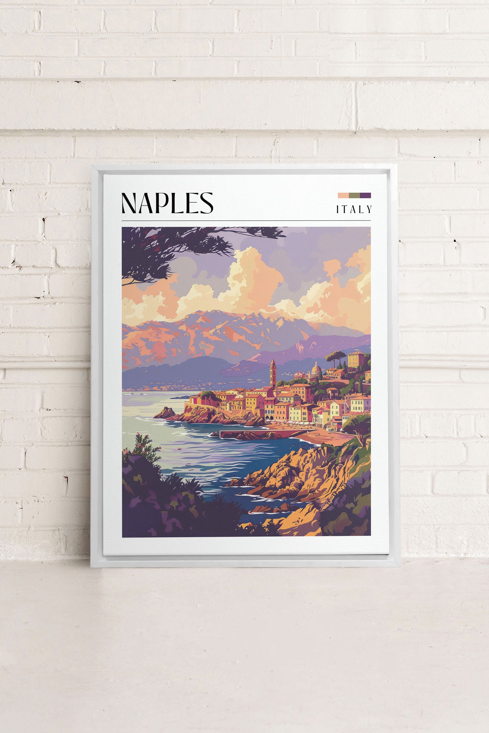 Naples, Stretched Canvas Artwork