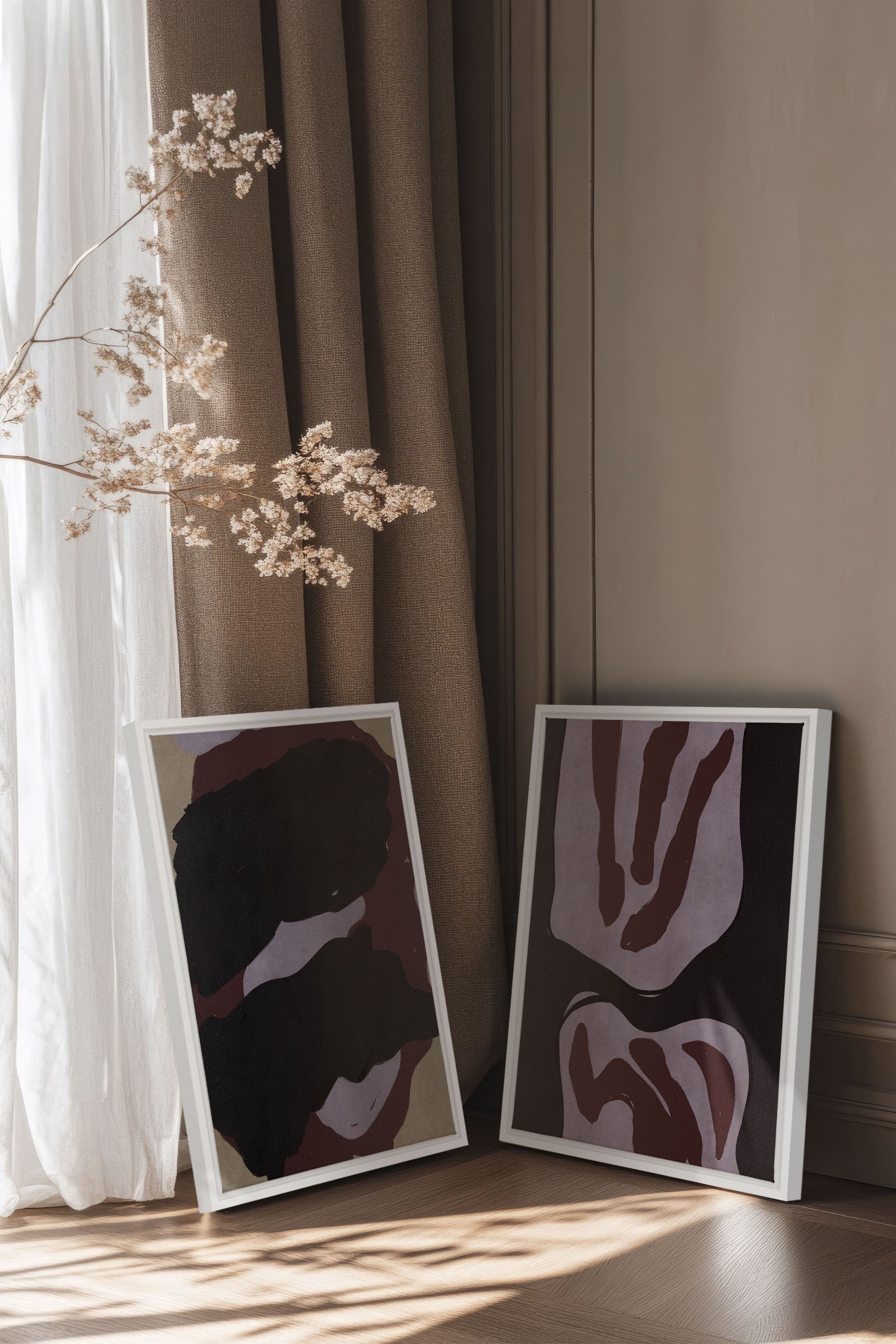 DUO INK & DUST (2 Stretched Canvas Artworks)