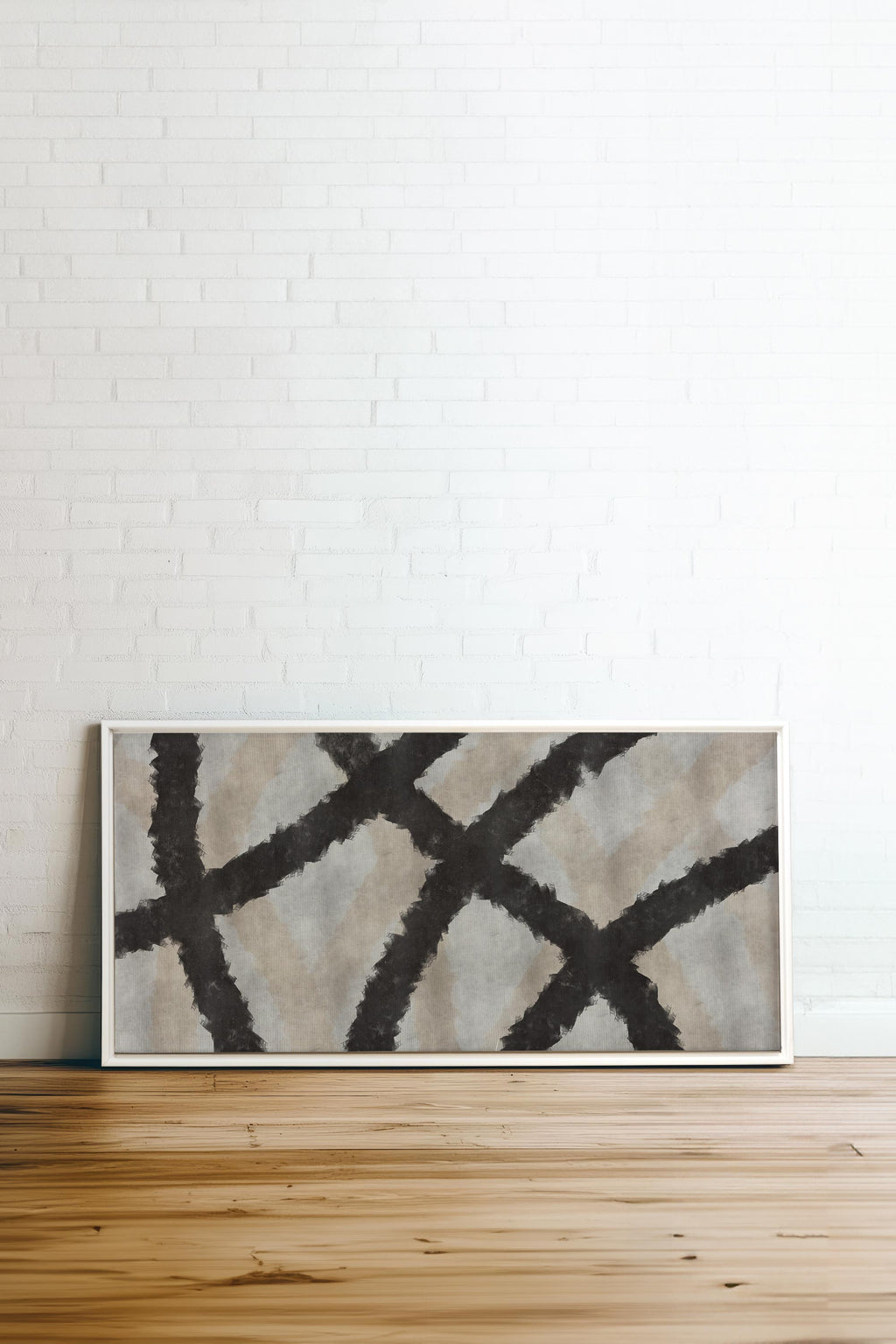 Black Threads, Stretched Canvas Artwork