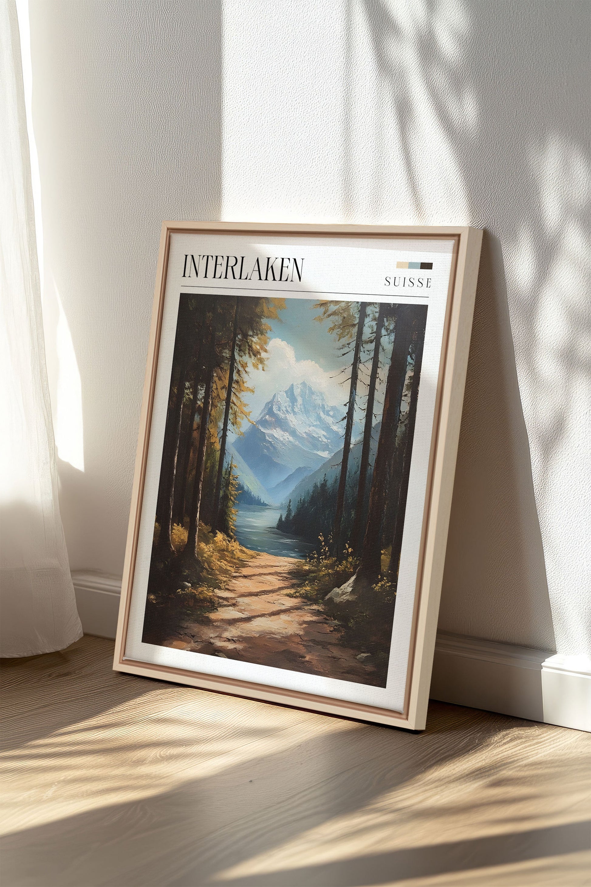 INTERLAKEN, Stretched Canvas Artwork
