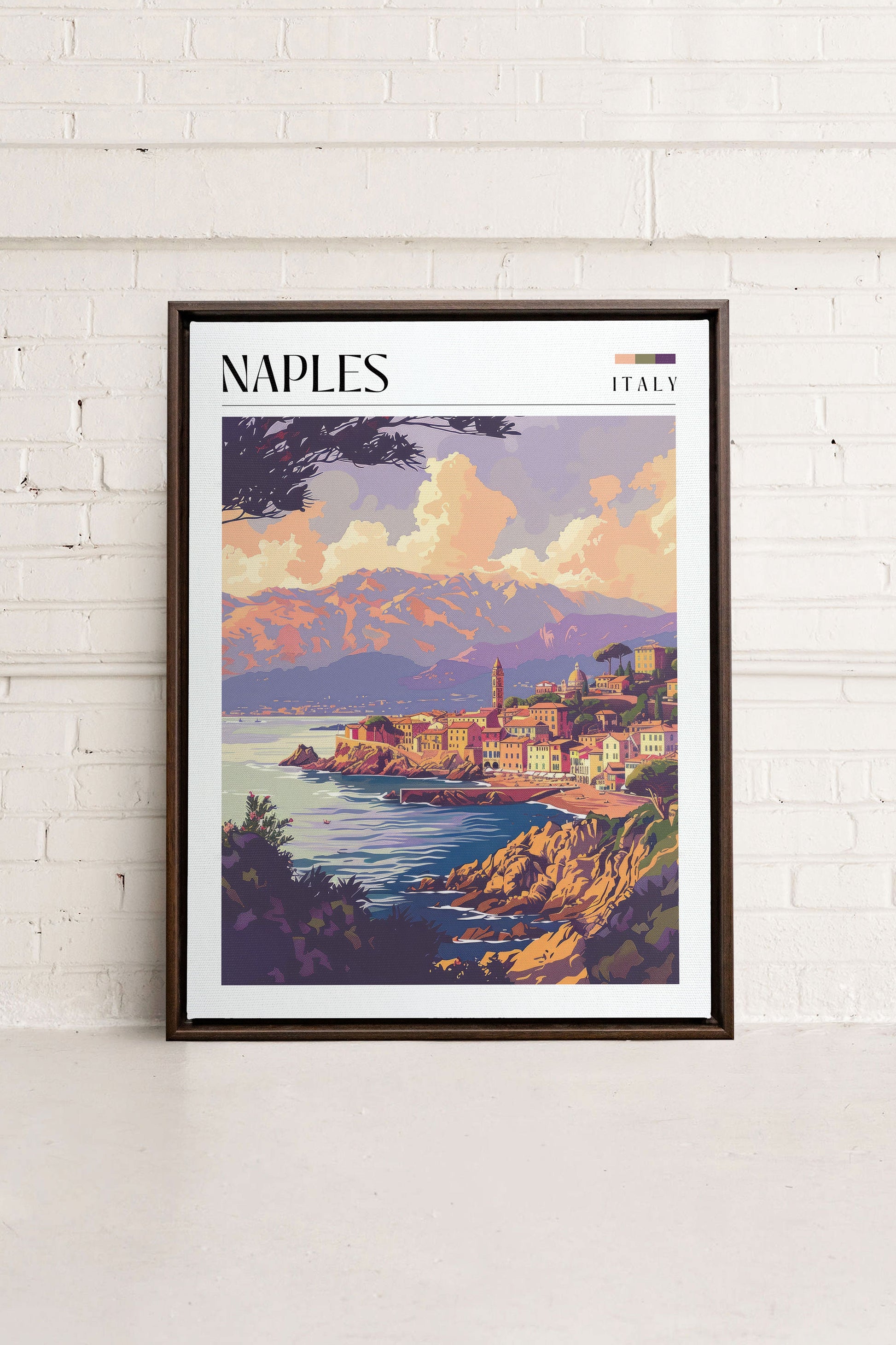 Naples, Stretched Canvas Artwork