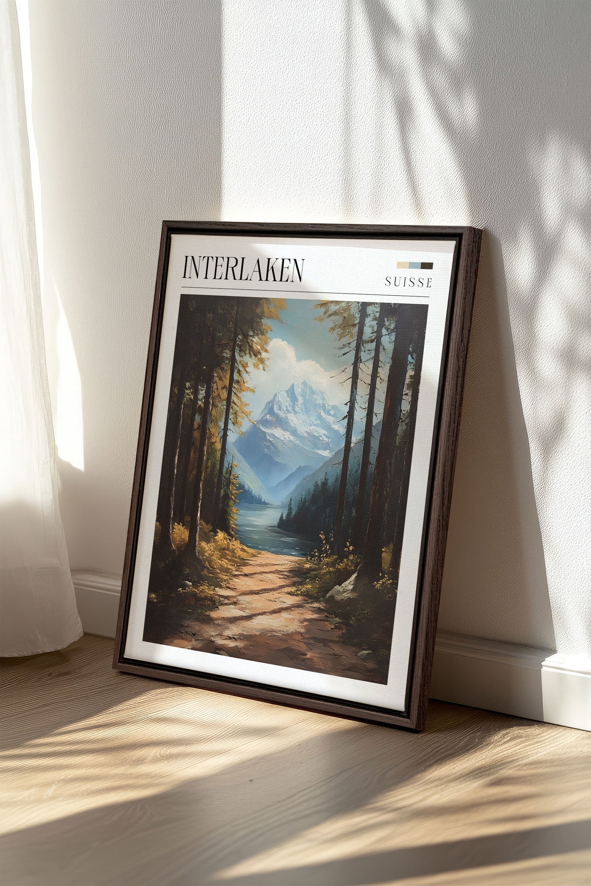 INTERLAKEN, Stretched Canvas Artwork