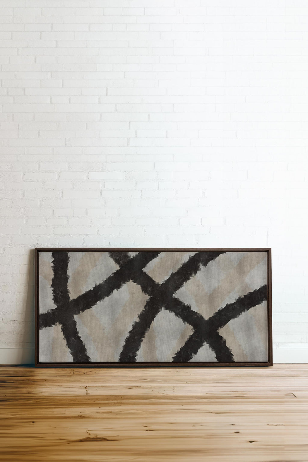 Black Threads, Stretched Canvas Artwork