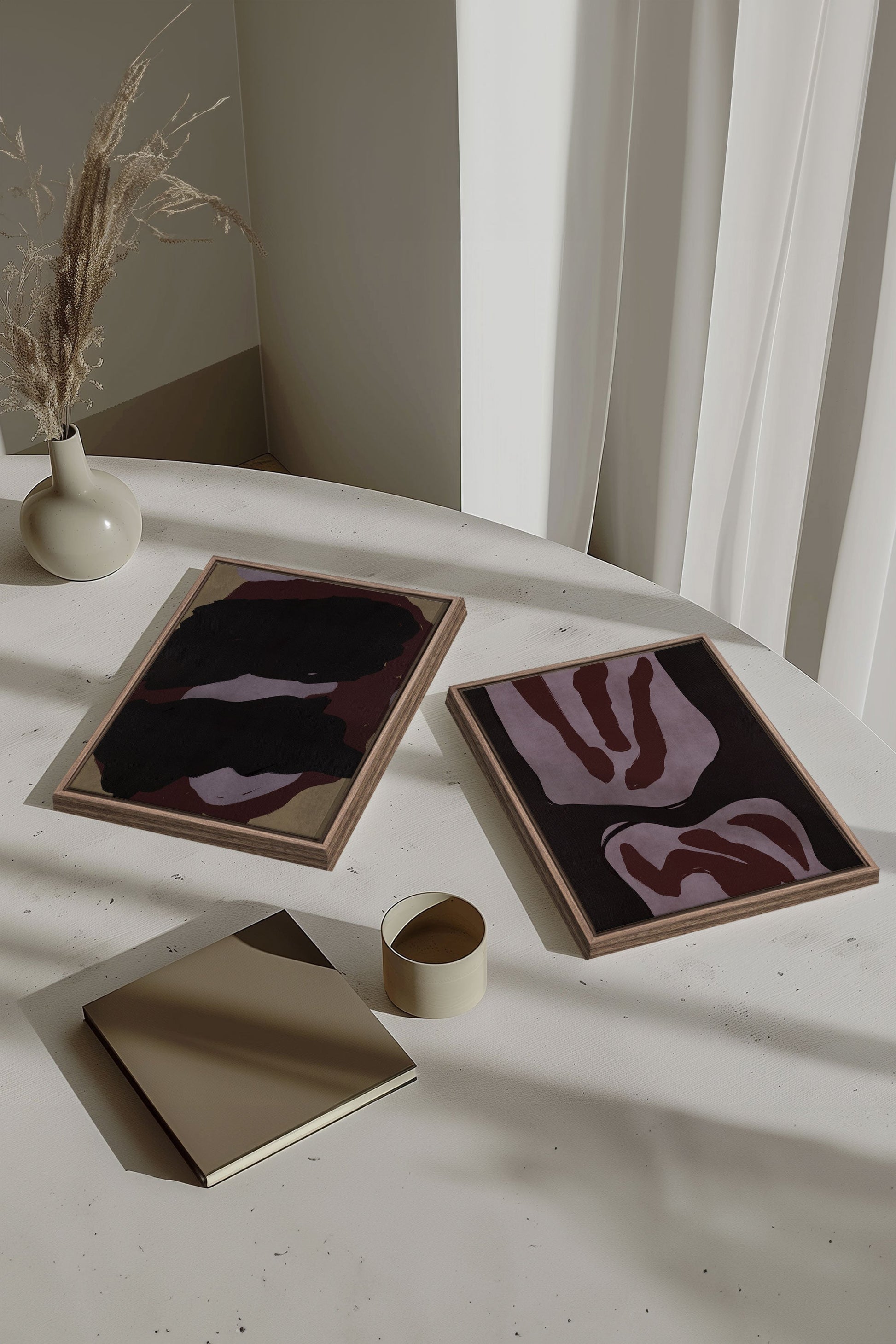 DUO INK & DUST (2 Stretched Canvas Artworks)