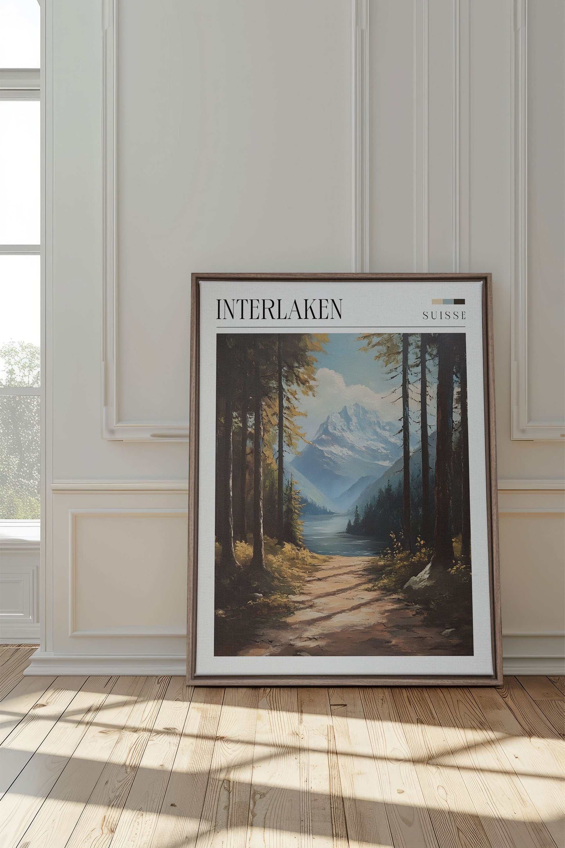 INTERLAKEN, Stretched Canvas Artwork