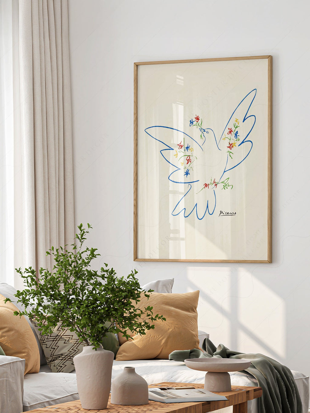 Pablo Picasso Dove of Peace 1949 Art Print – Modern Line Art Poster