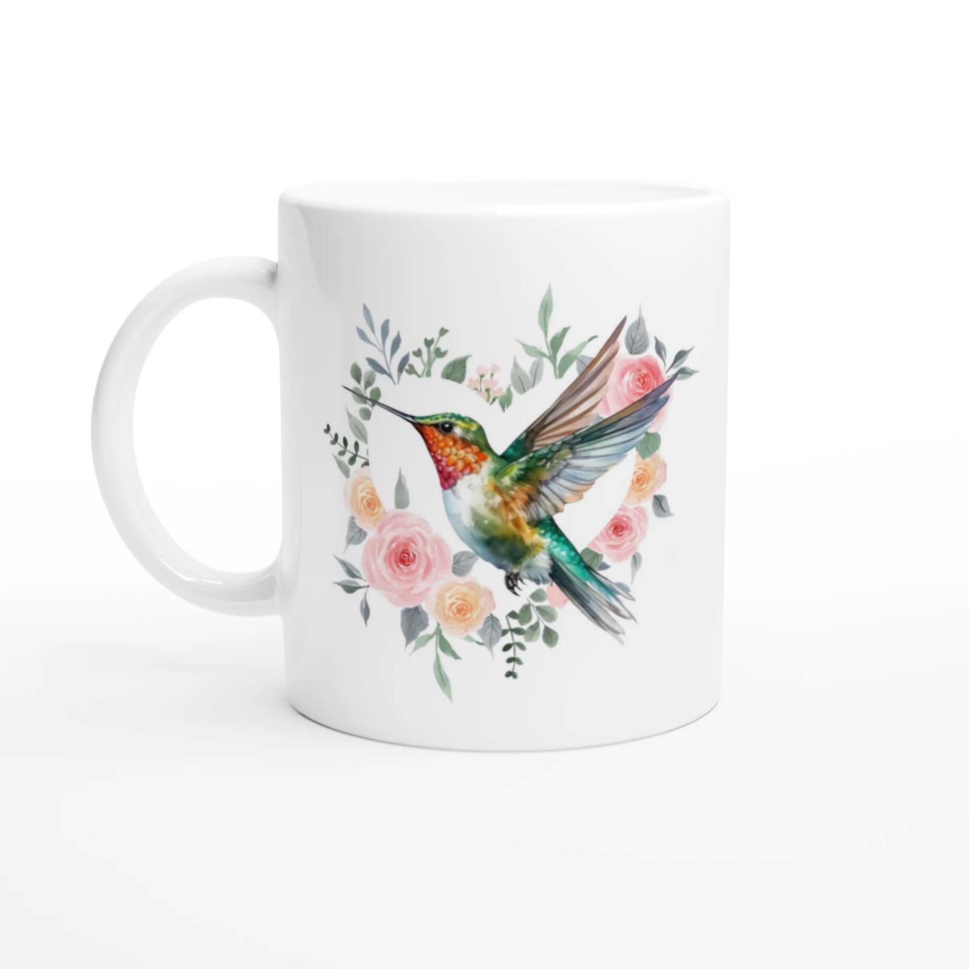 Tasse en forme de cœur de colibri