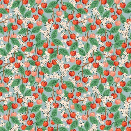 Rifle Paper Co. Orchard; Cherry Blossom - Light Blue, 1/4 yard