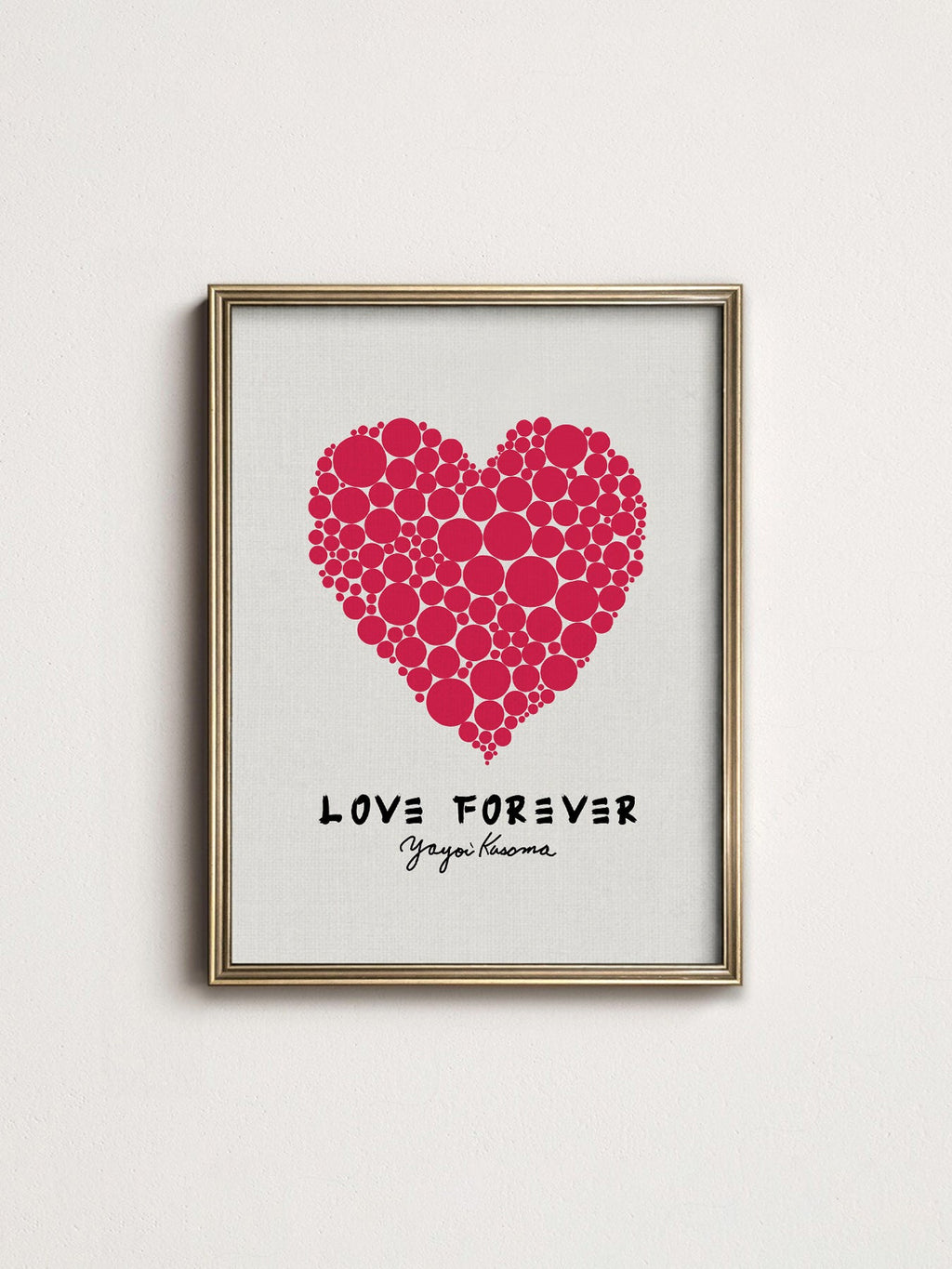 Yayoi Kusama Love Forever Art Print – Red Heart Polka Dot Poster